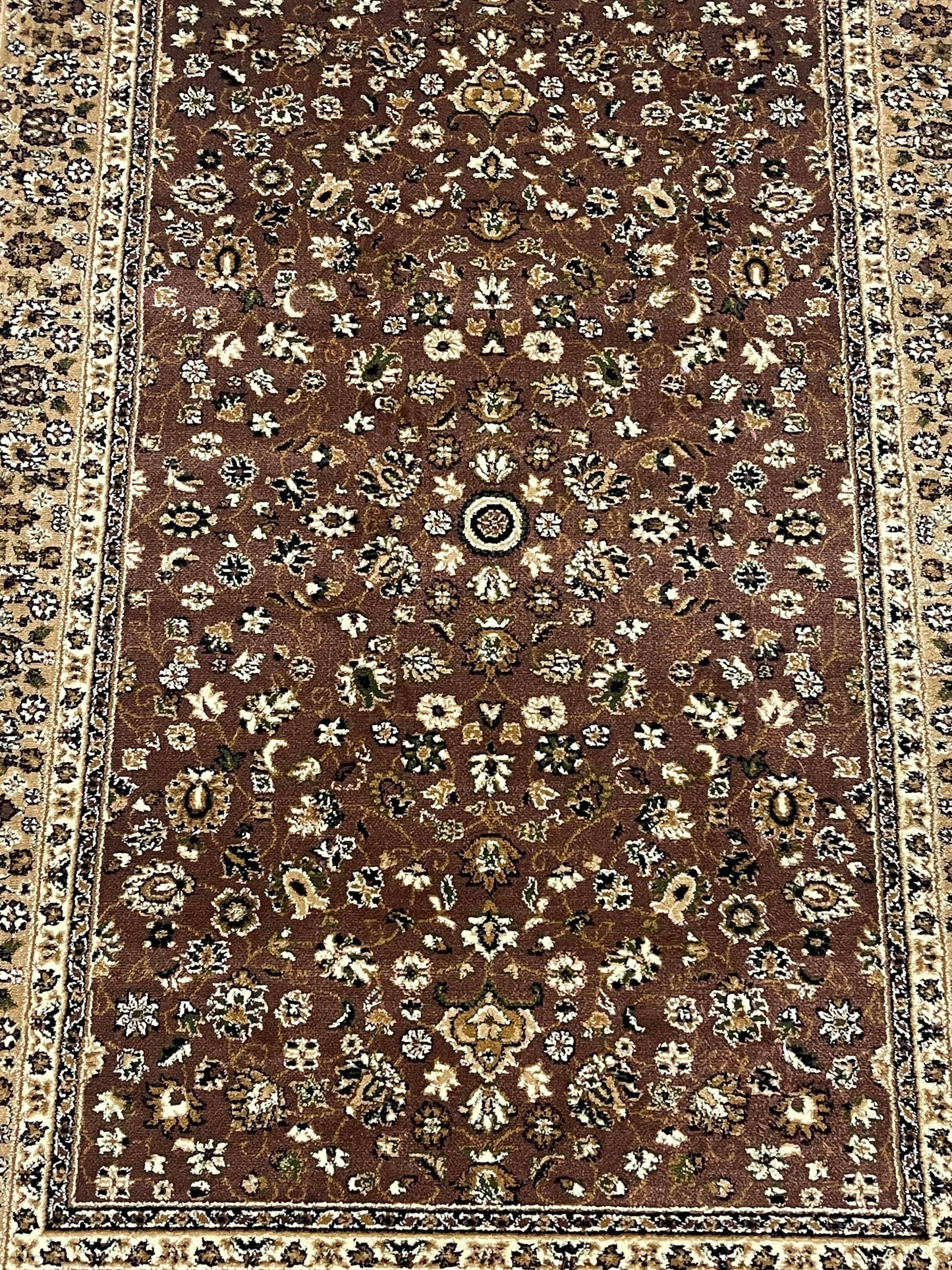 All over  polypropylene Rug,back woven(Article-140-Brown)