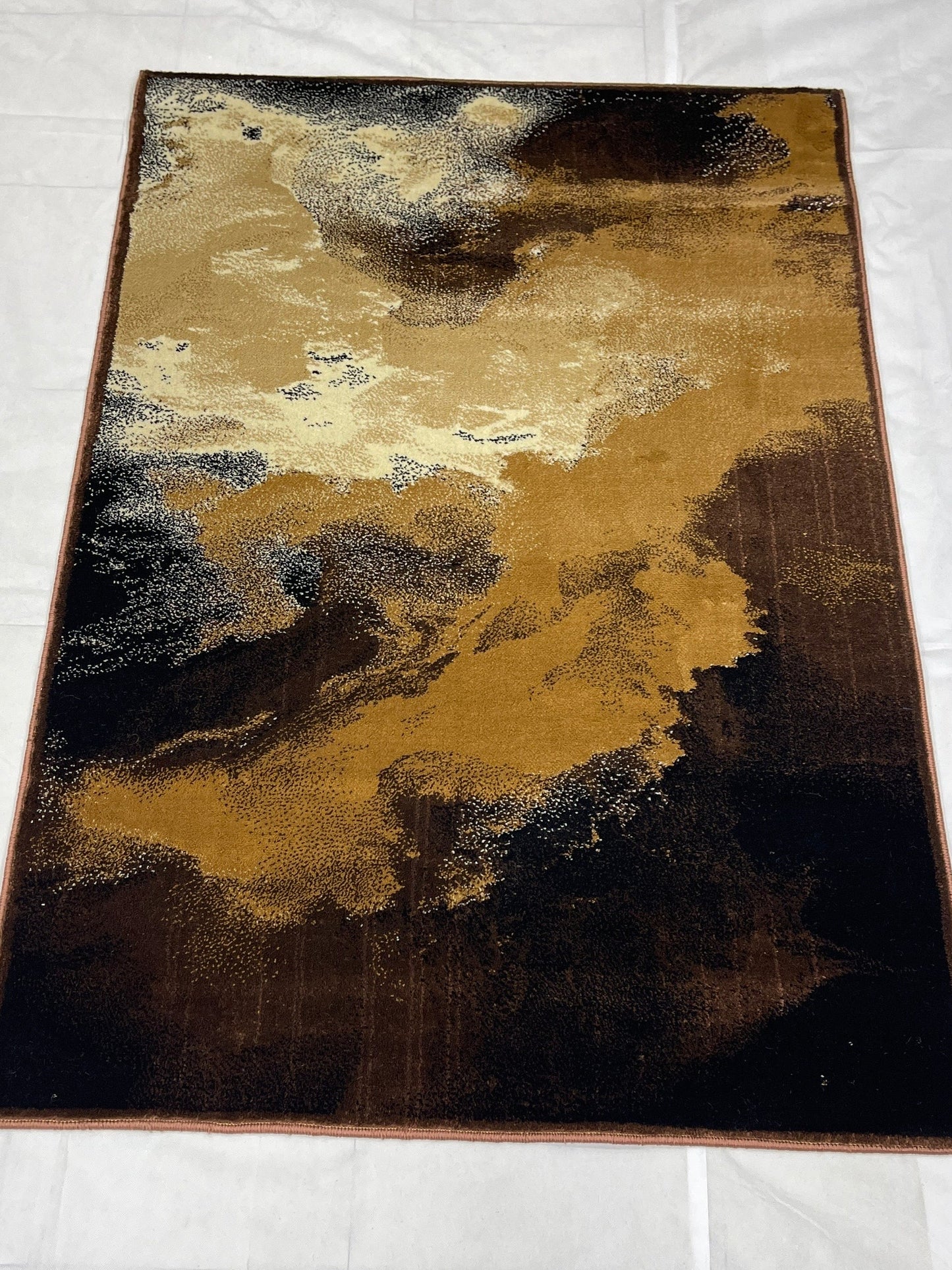 Modern polypropylene Rug,back woven(Article-663-Brown)