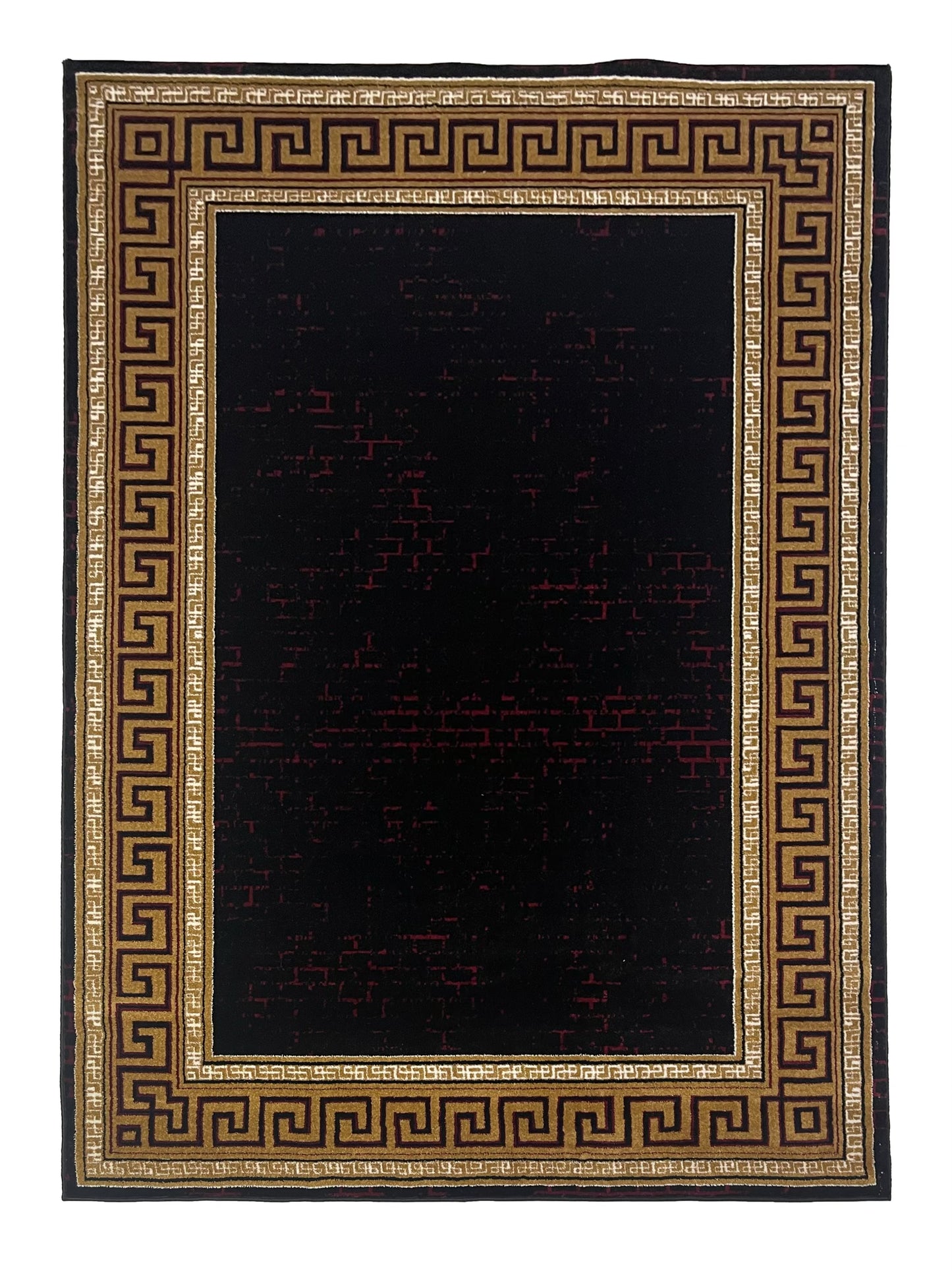 Modern  polypropylene Rug,back woven(Article-1736-Black)