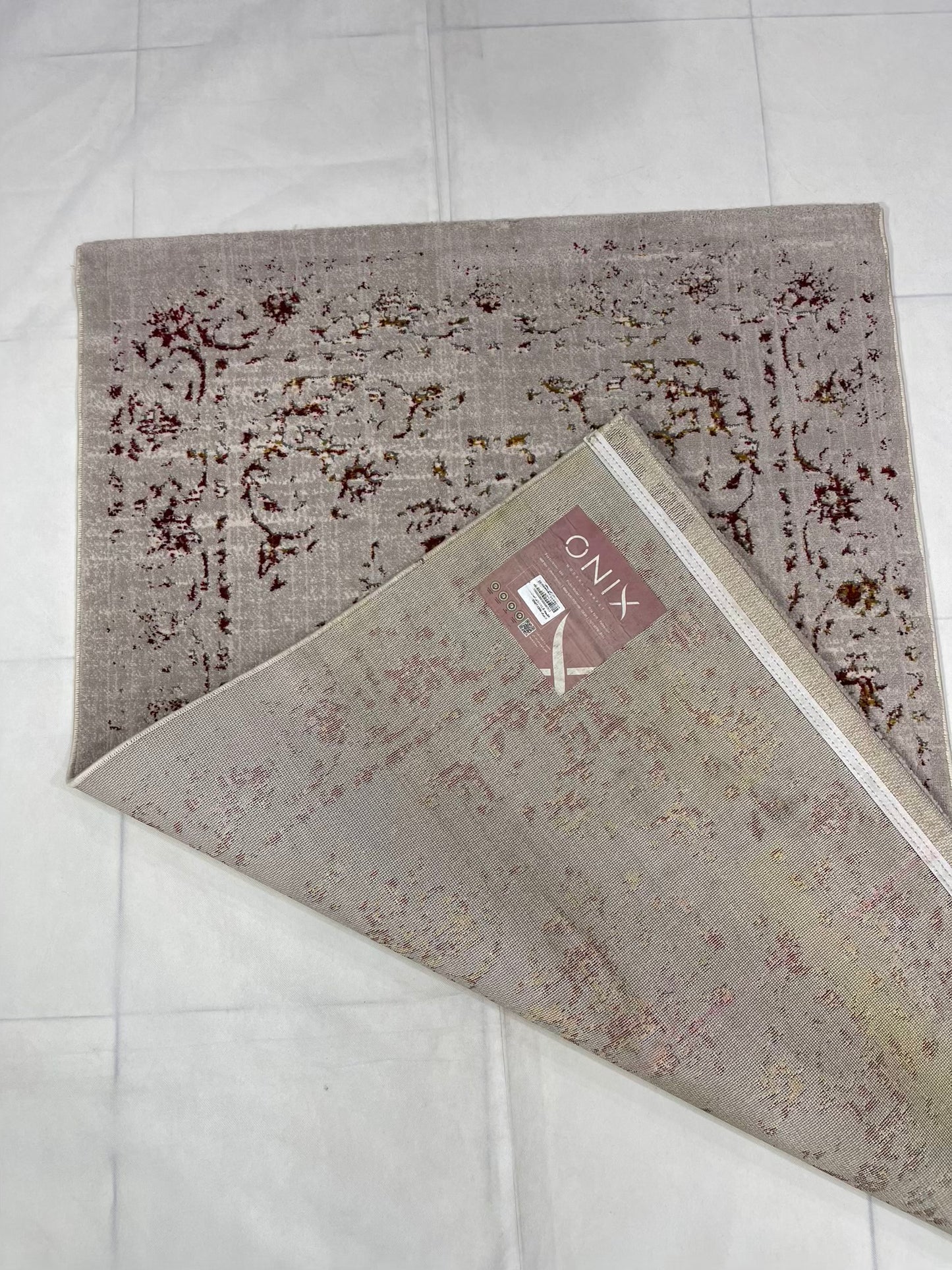 Irani viscose Rug , Woven Back Article-306-Red Size : 3 ft width x 5 ft length (100 cm x 150cm)