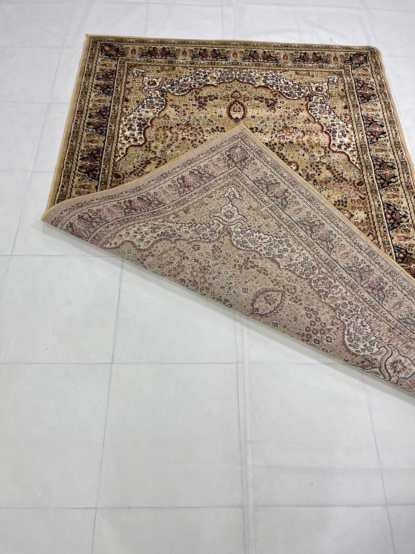 Persian polypropylene Rug,back woven(Article-25-Beige)