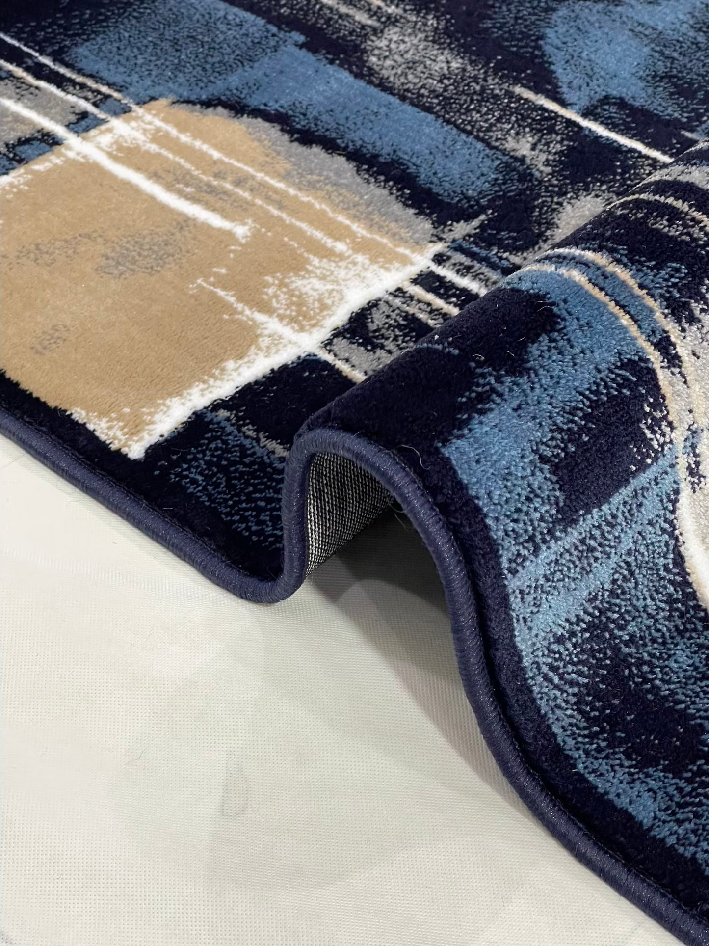Modern polypropylene Rug,back woven(Article-319-Blue)
Size: 5 ft width x 7.3 ft length