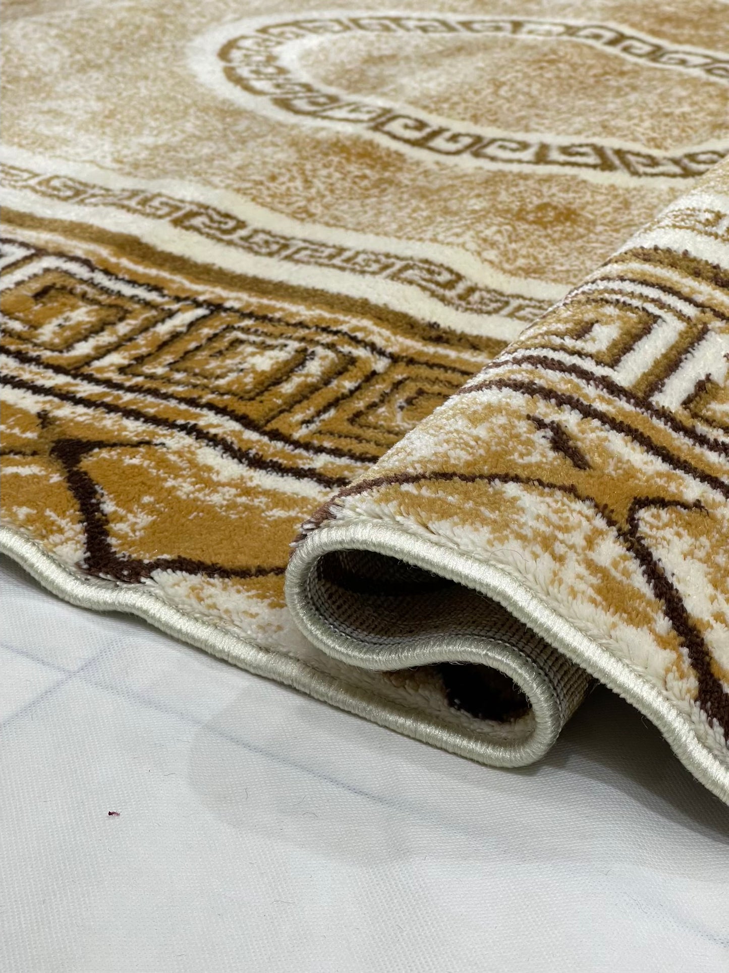 Versace polypropylene Rug,back woven(Article-76-Off white )