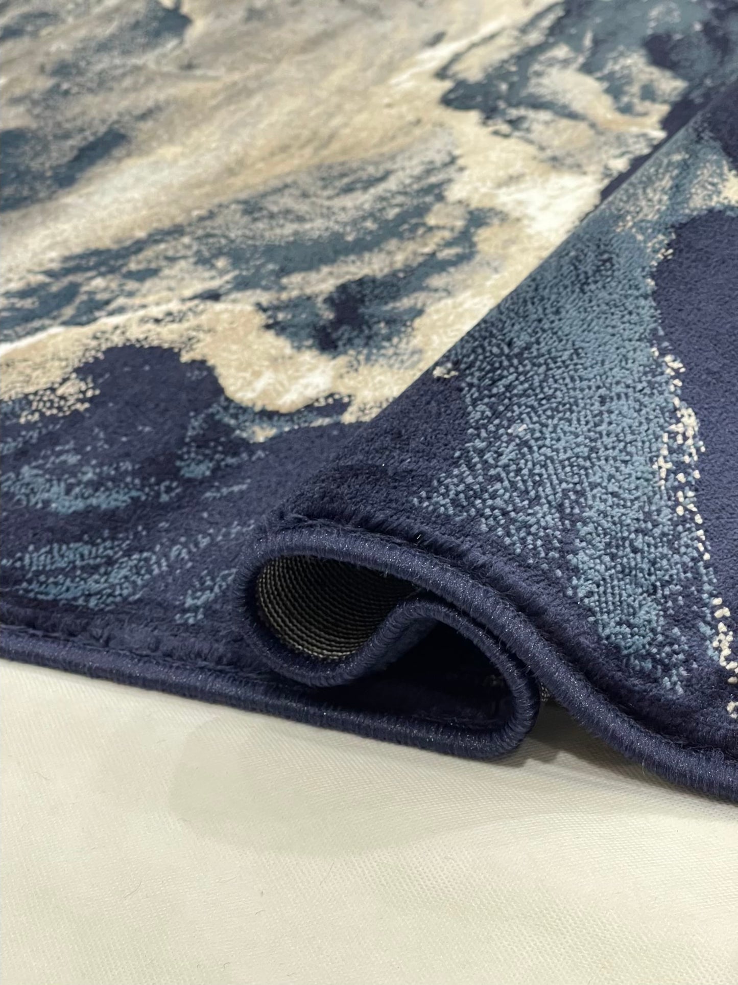Modern polypropylene Rug,back woven(Article-872-Blue)
Size : 5ft width x 7.3ft length (150cm x 220cm)