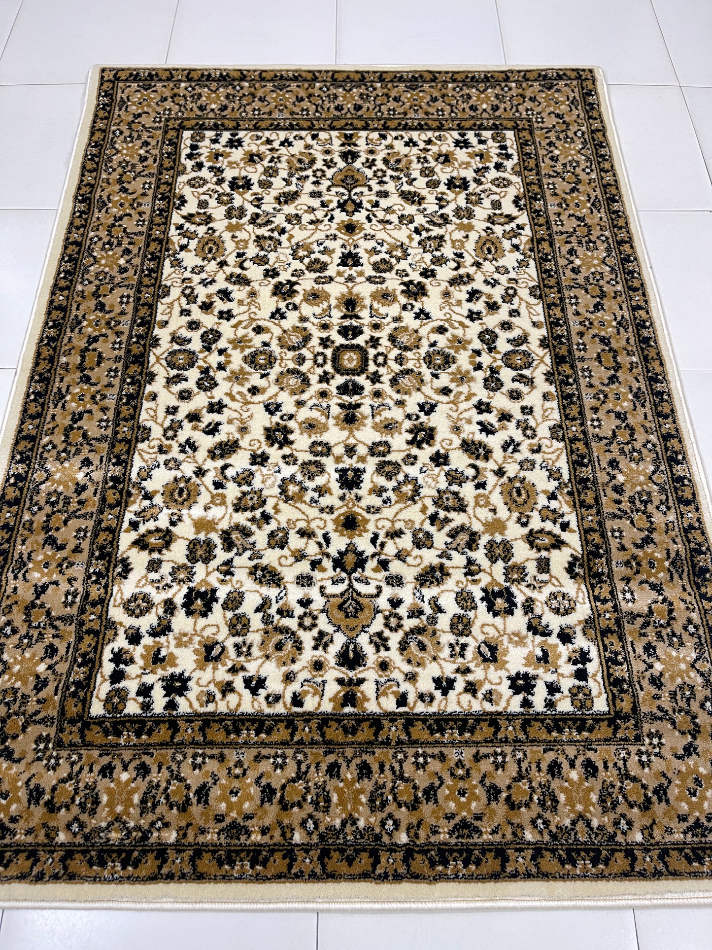 Persian polypropylene Rug,back woven(Article-140-Off white)