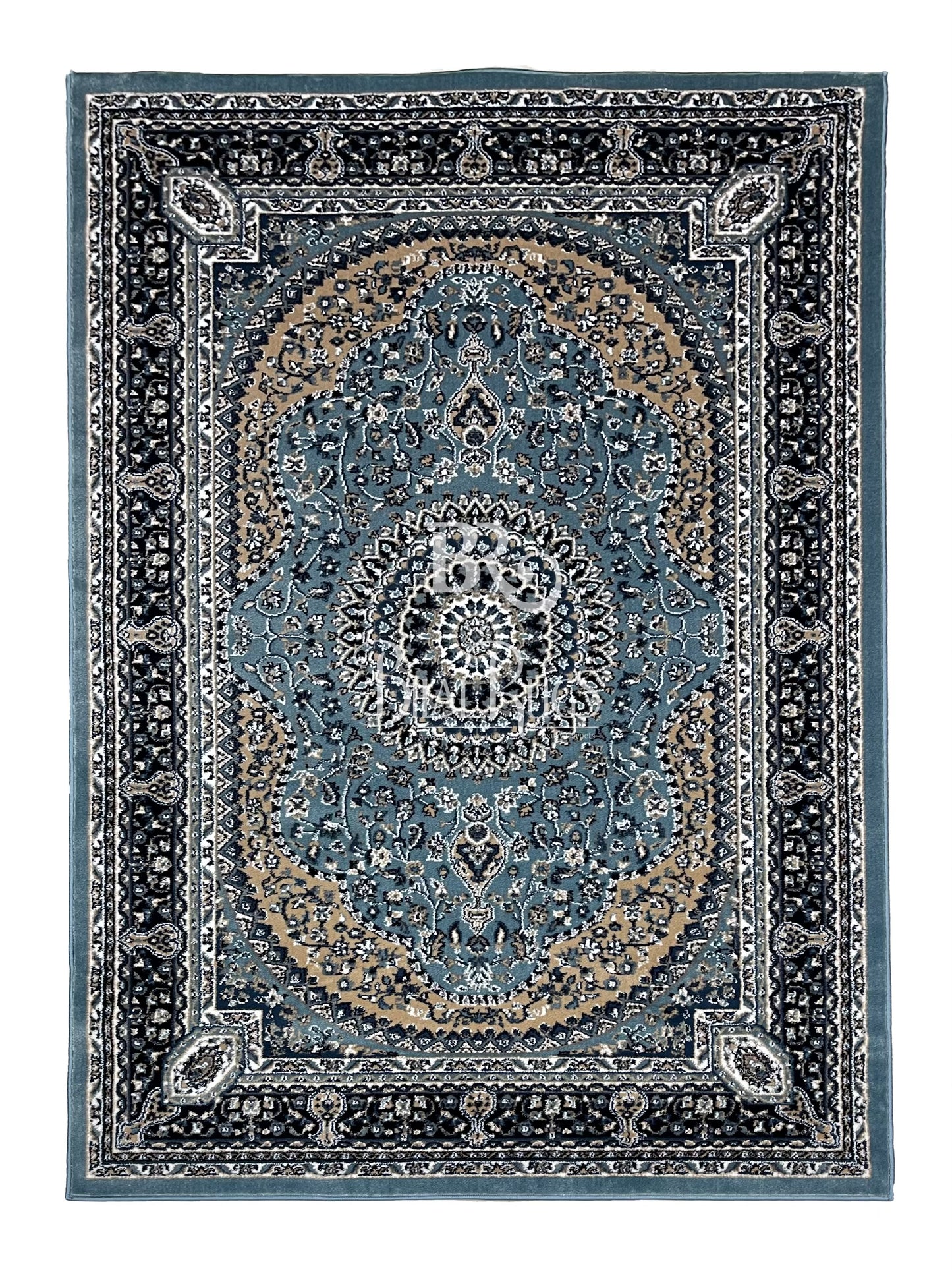 Persian polypropylene Rug,back woven(Article-22-Feroze)
Size : 5ft width x 7.3ft length (150cm x 220cm)