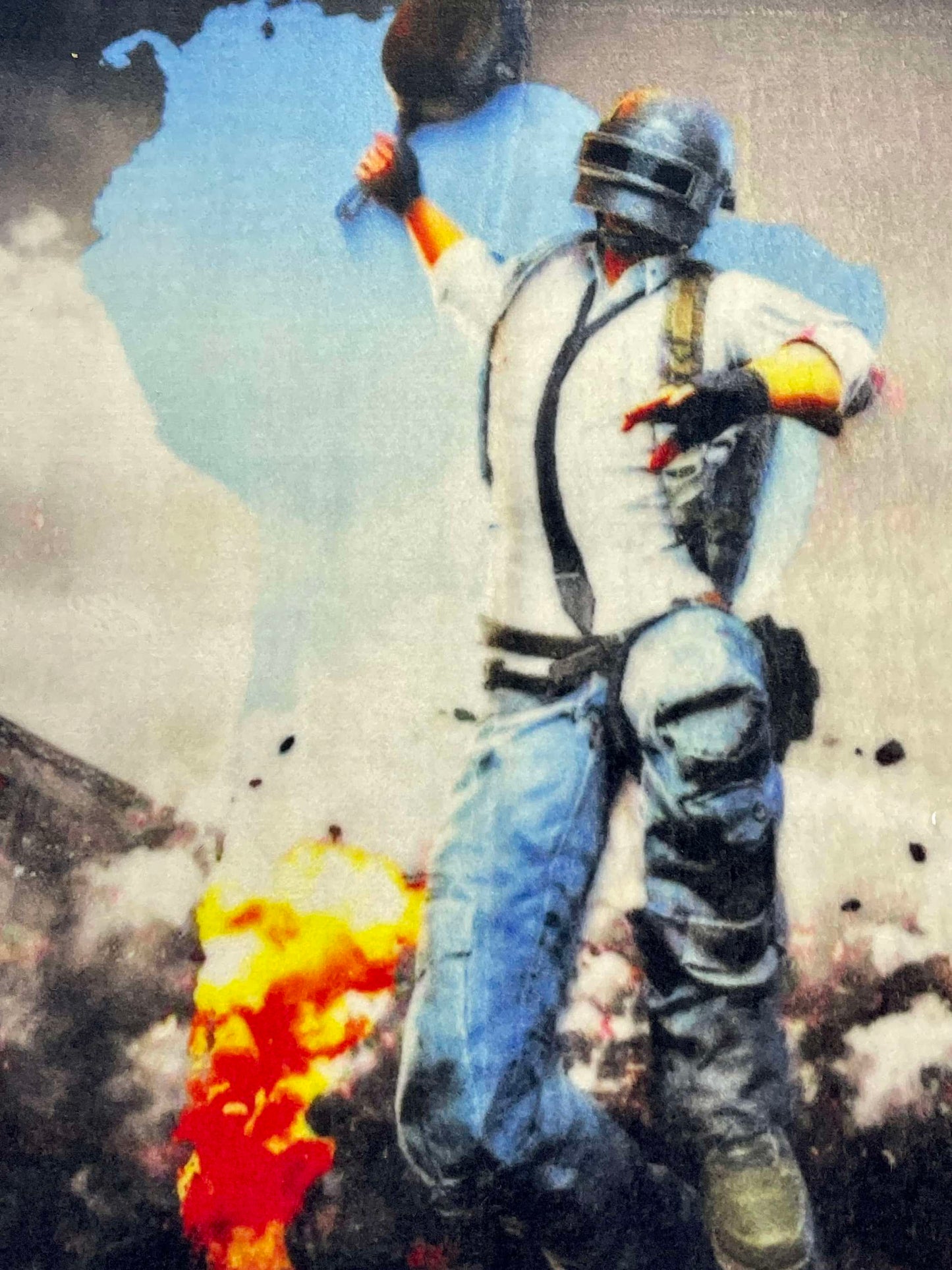 TPR Non Woven Rugs For Kids Room
Article-41-grey , black & blue