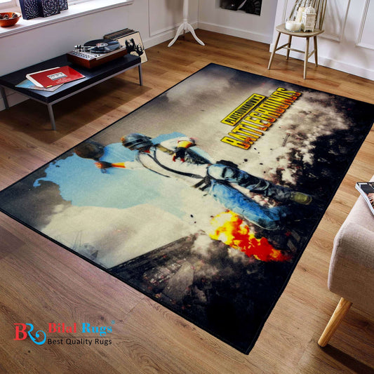 TPR Non Woven Rugs For Kids Room
Article-41-grey , black & blue