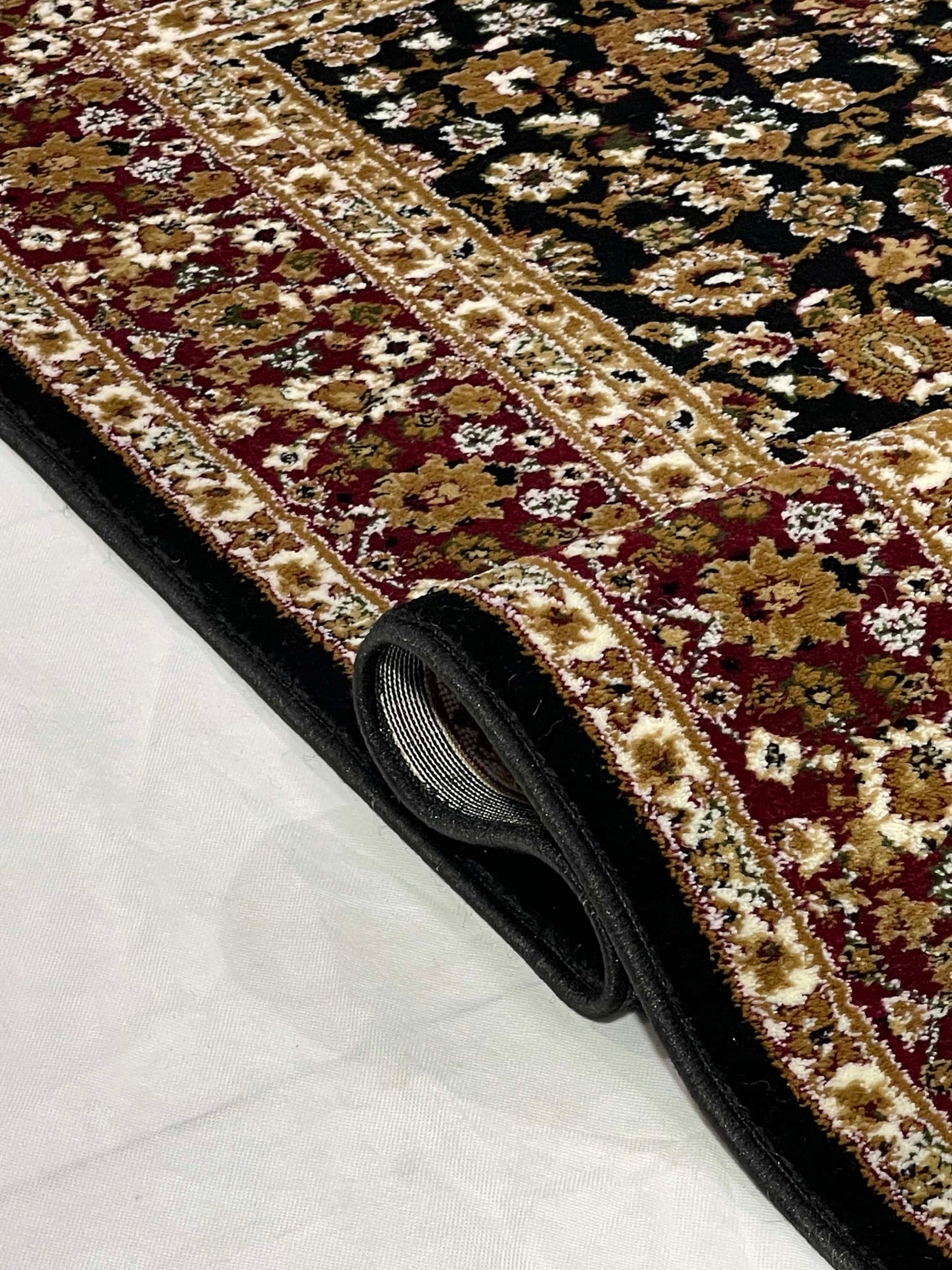 Allover polypropylene Rug,back woven(Article-140-Black)