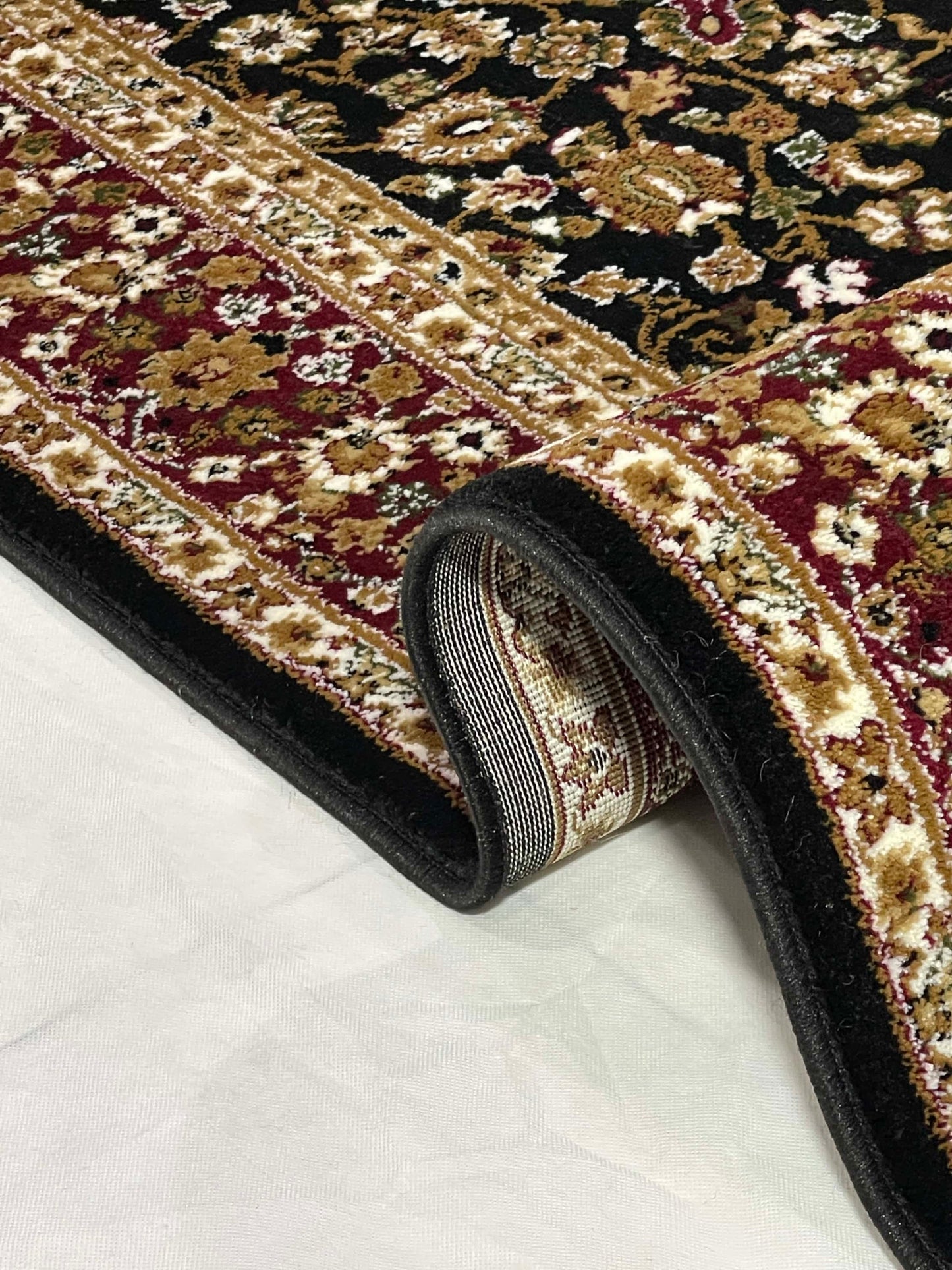 Allover polypropylene Rug,back woven(Article-140-Black)