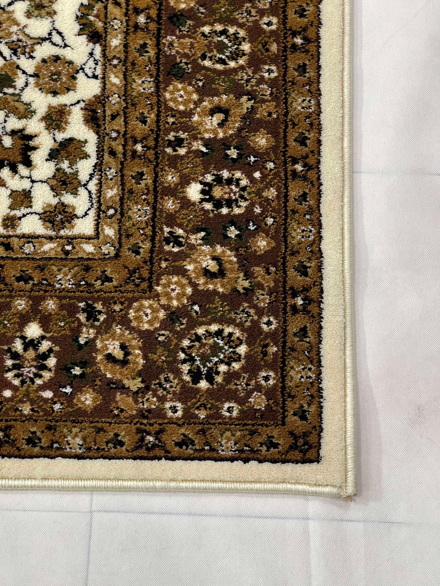 All over Persian polypropylene Rug,back woven(Article-140-off white)