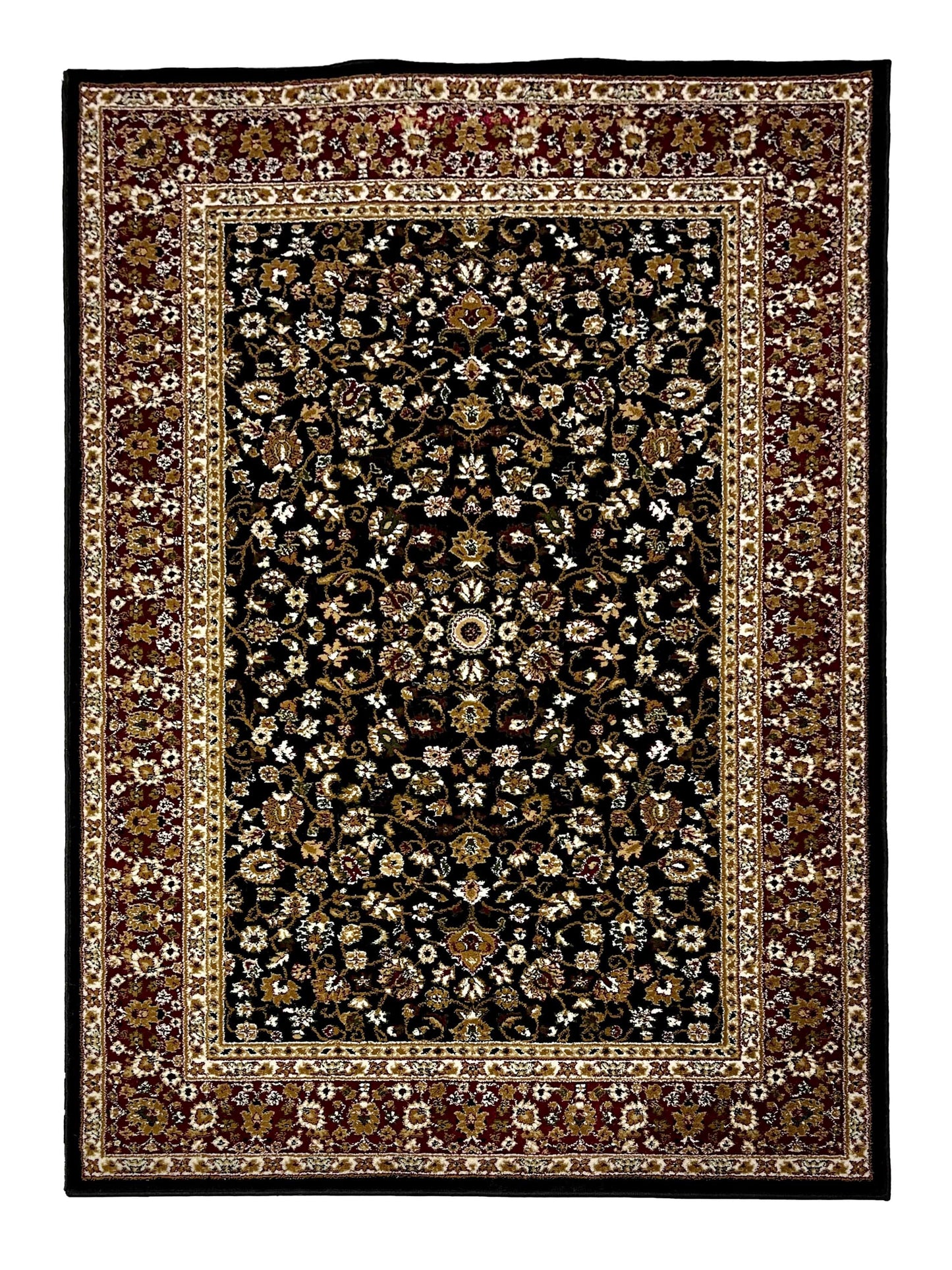 Allover polypropylene Rug,back woven(Article-140-Black)