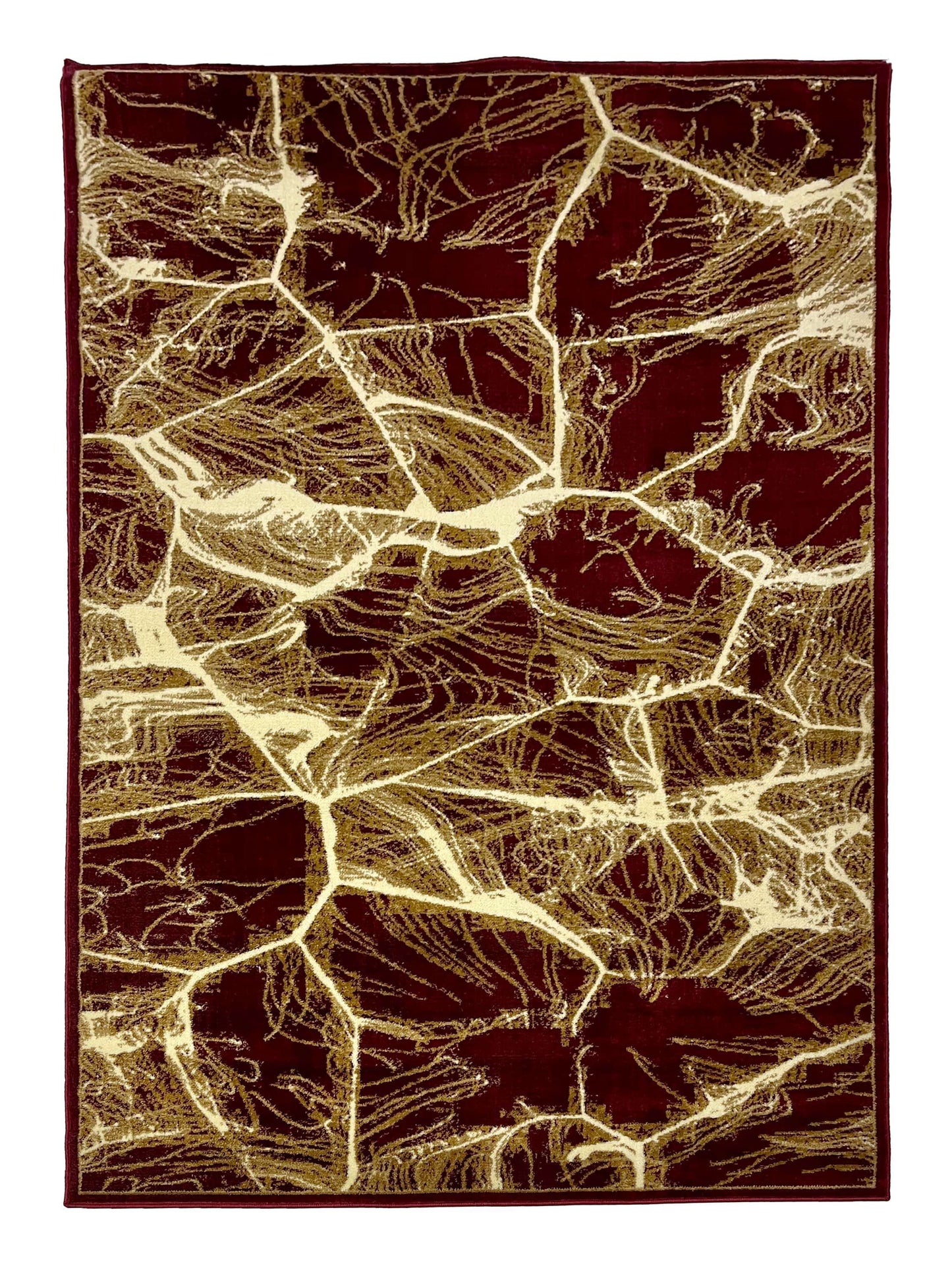 Modern polypropylene Rug,back woven(Article-1146-Red)
Size : 6.6 ft width x 9.6 ft length 
(200 cm x 290 cm)