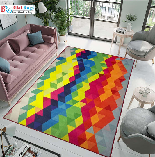 Modern Non-Woven TPR Anti Slip Rug.
Size : 5ft width x 7.8ft length (150cm x 230cm)
Article-2701-Off-white , Blue