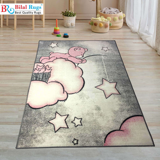 TPR Non Woven Rugs For Kids Room
Article-27-Grey&pink