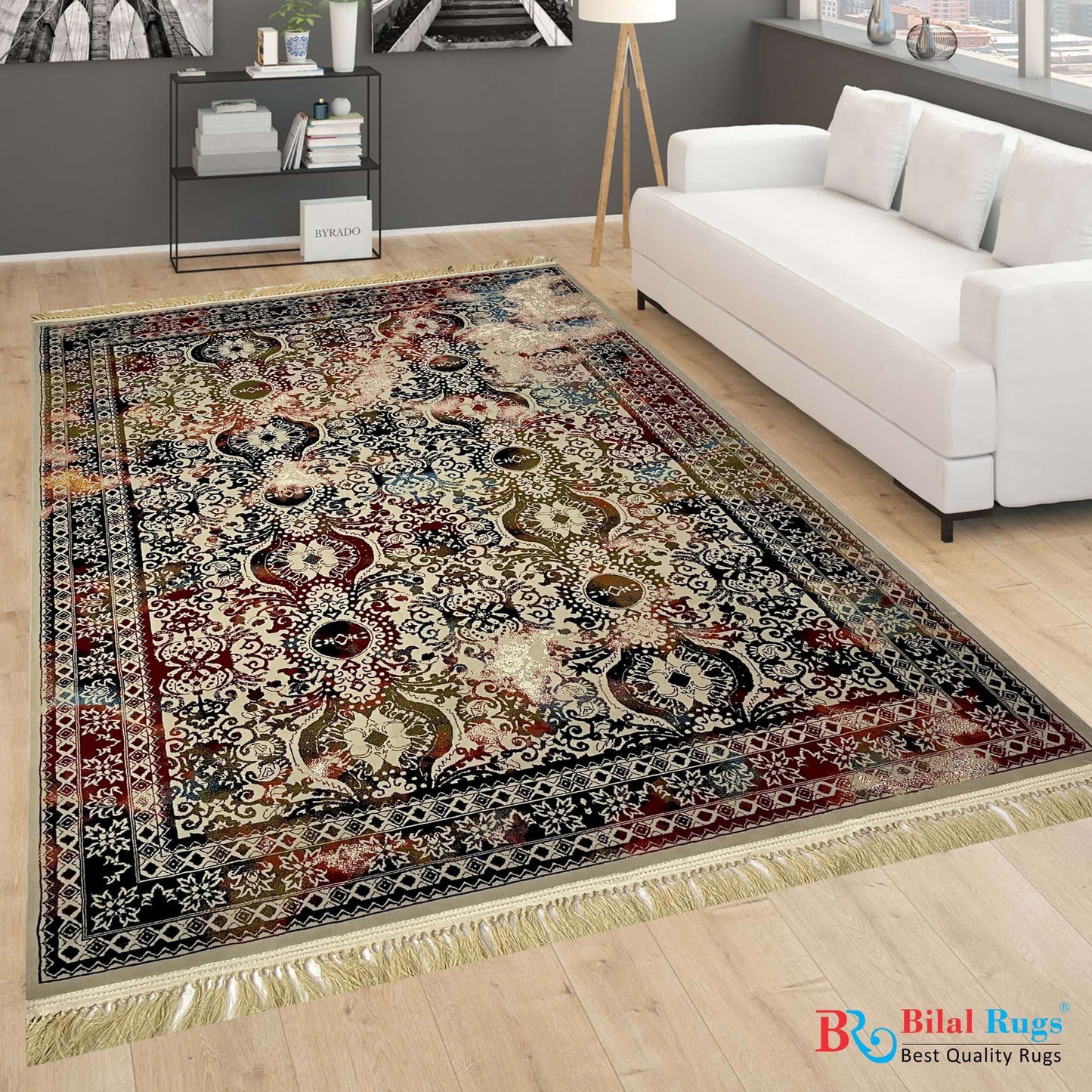 Irani Acrylic Woven Rug.
Size : 5ft width x 7.3ft length (150cm x 220cm)