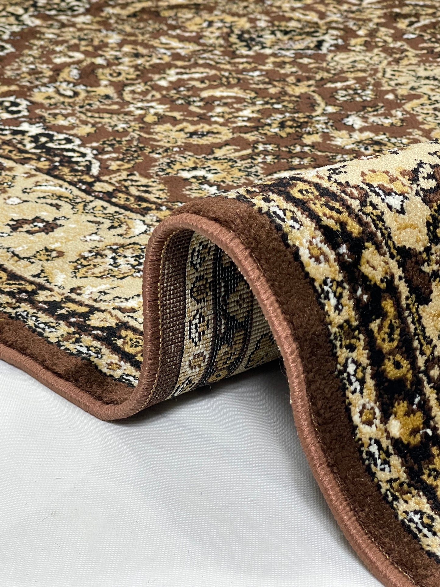 Persian polypropylene Rug,back woven(Article-01-Brown )