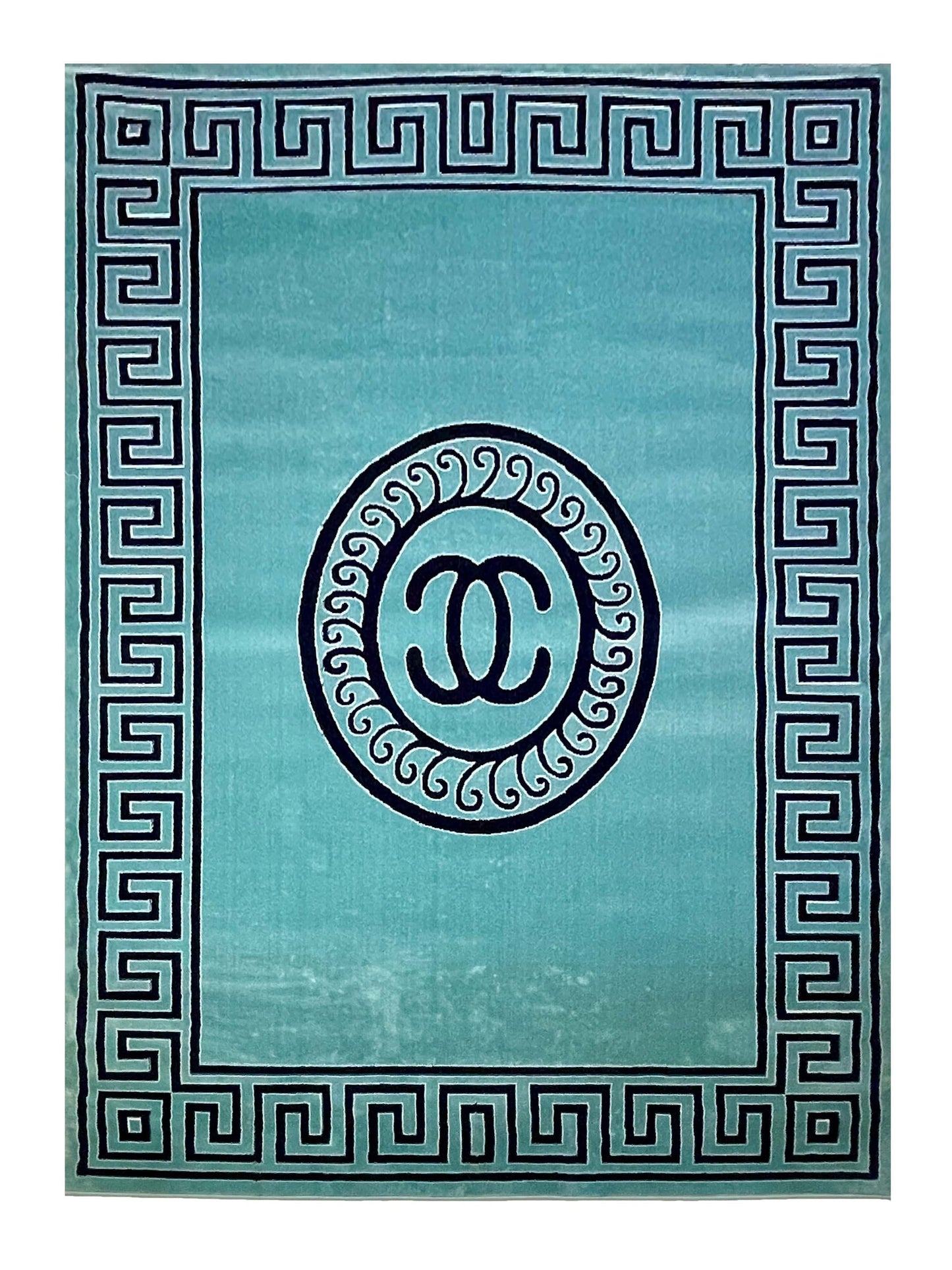 Versace polypropylene Rug,back woven(Article-177-Feroze)
Size : 6.6 ft width x 9.6 ft length (200cm x 290cm)