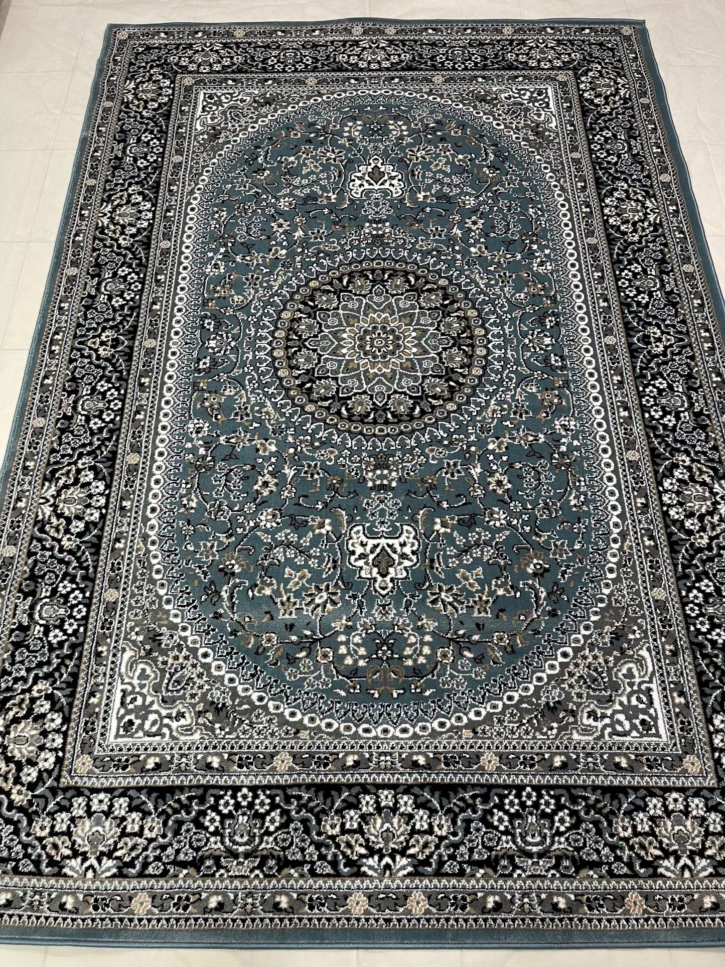 Persian  Polypropylene Rug,back woven(Article-22-Blue )