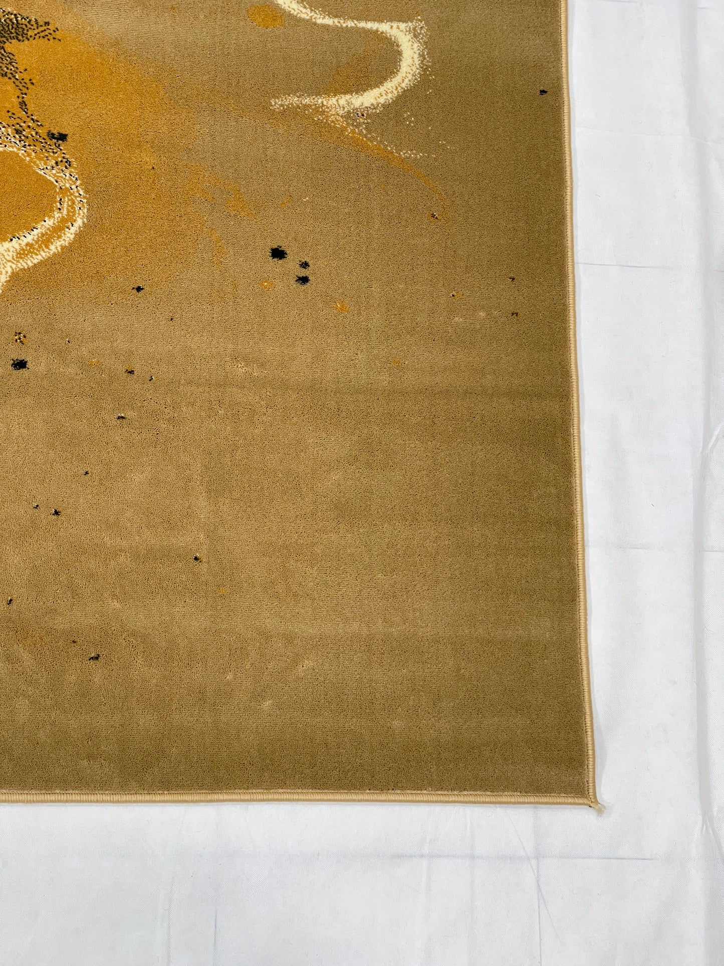 Modern polypropylene Rug,back woven(Article-1766-Beige) Size : 6.6 ft width x 9.6 ft length (200cm x 290cm)