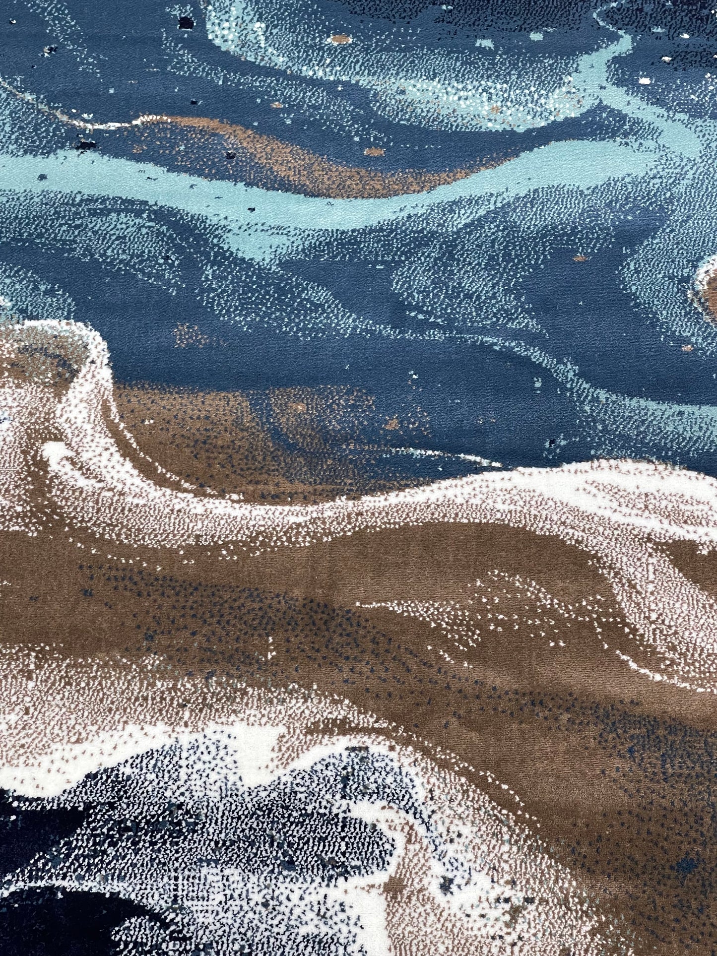 Modern polypropylene Rug,back woven(Article-160- Blue)
Size : 6.6 ft width x 9.6 ft length (200cm x 290cm)