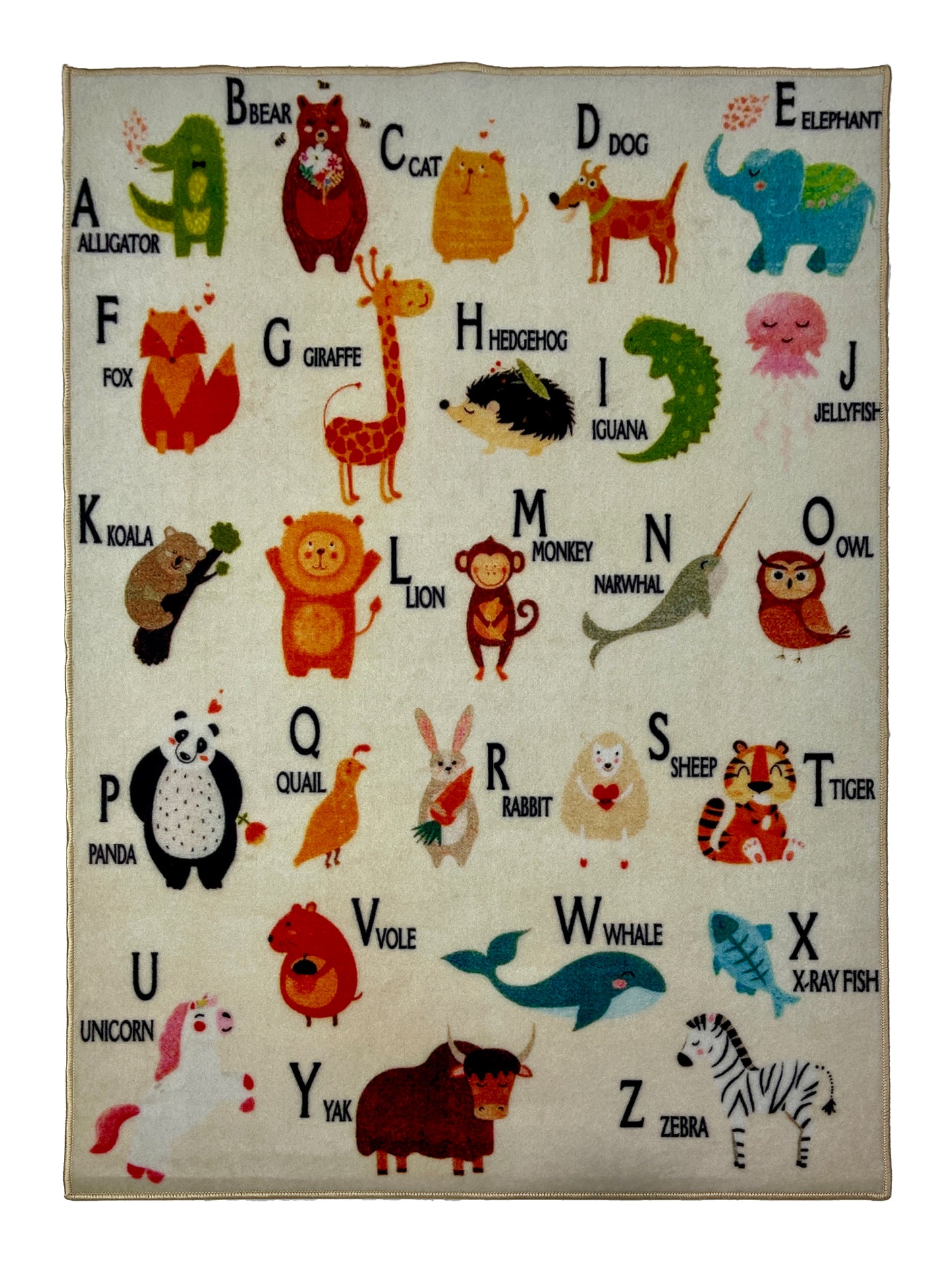 TPR Non Woven Kids Rug.  Article-93-Off white