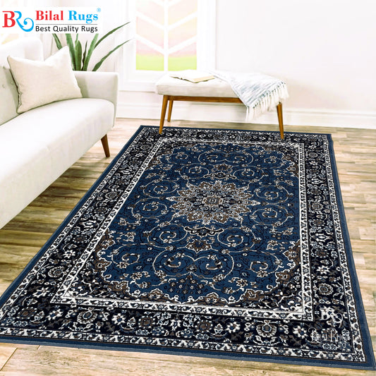 Persian polypropylene Rug,back woven(Article-19-Blue)
5 ft width x 7.3 ft length