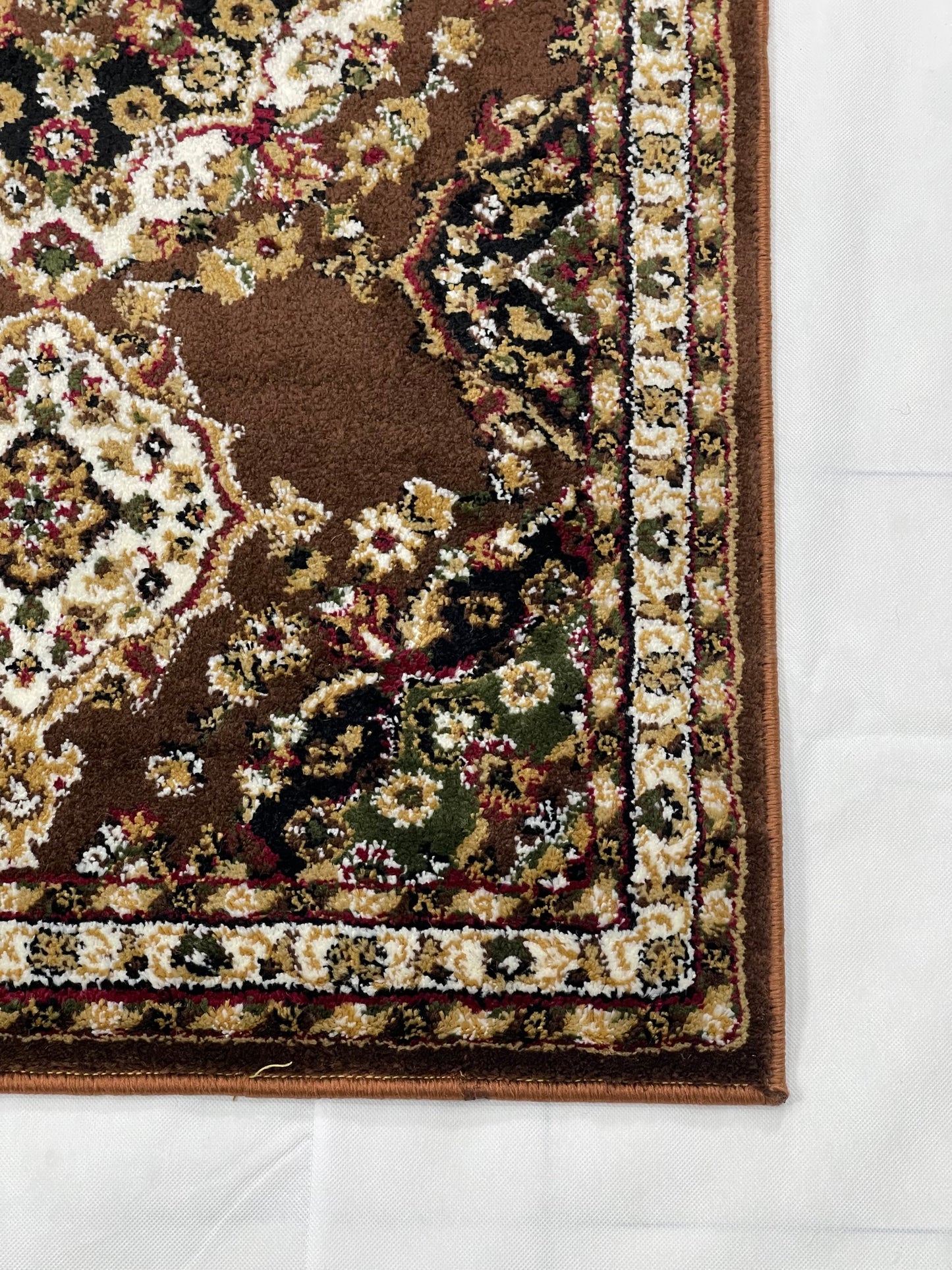 Brown Persian Polypropylene Woven Rug.
 Size : 2.6 ft width x 6.6 ft length
 (80 cm x 200cm)