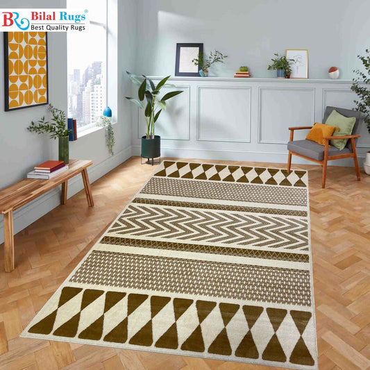 Modern  polypropylene Rug,back woven(Article-1302-Off white)
Size : 5ft width  x 7.3ft length (150cm x 220cm)