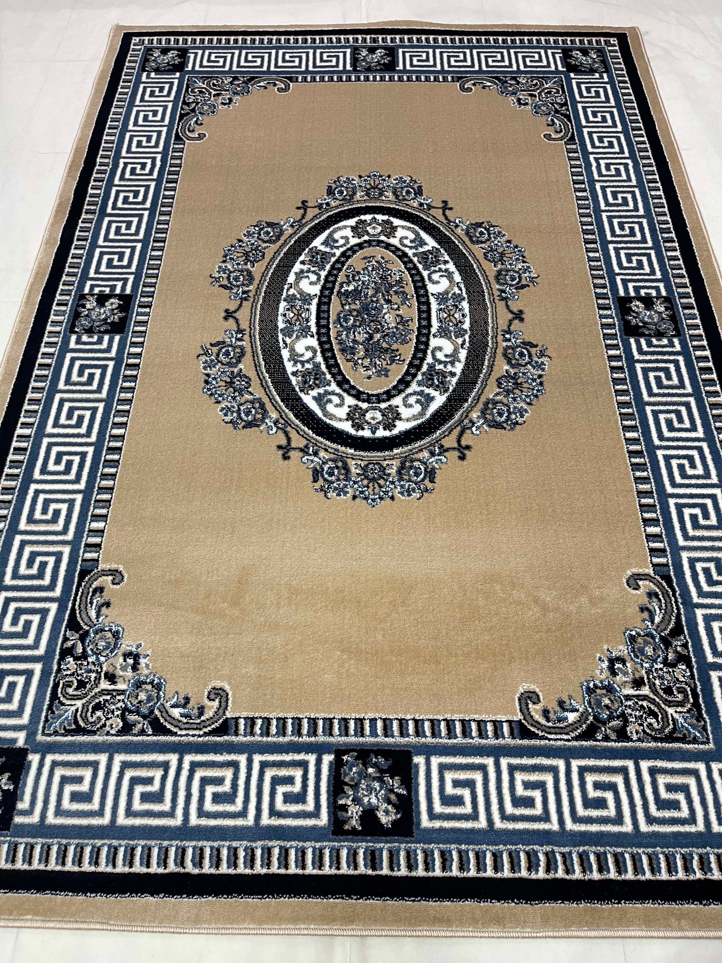 Versace polypropylene Rug,back woven(Article-75-Mink )