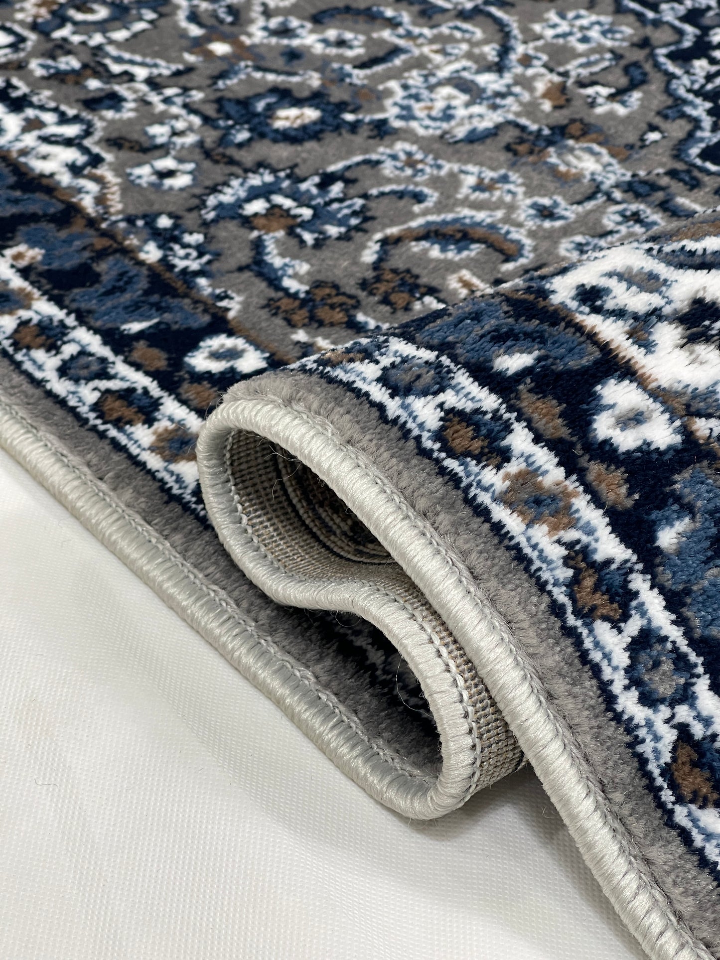 Persian Polypropylene Rug,Woven Back (Article-01-Grey) Size : 3 ft width x 5 ft length (100cm x 150 cm)