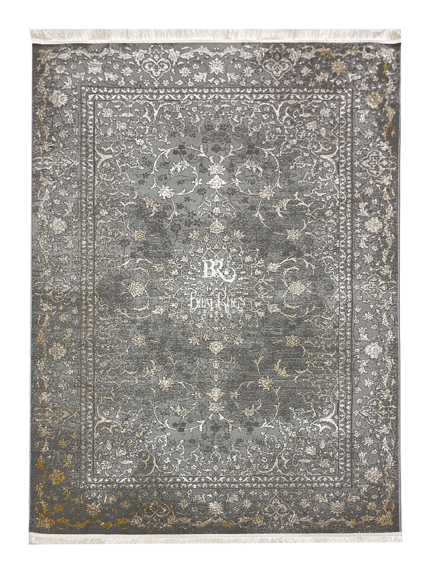 Irani Vintage Woven Rug.
 Article -2040-Grey
Size: 4 ft width x 6 ft length ( 120cm x 180 cm)