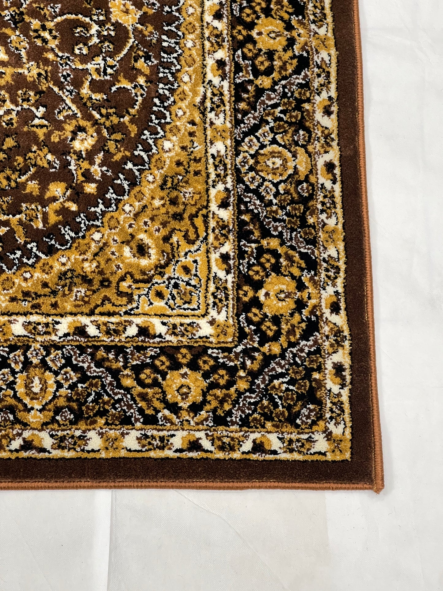 Persian Polypropylene Rug,Woven Back (Article-22-Brown)