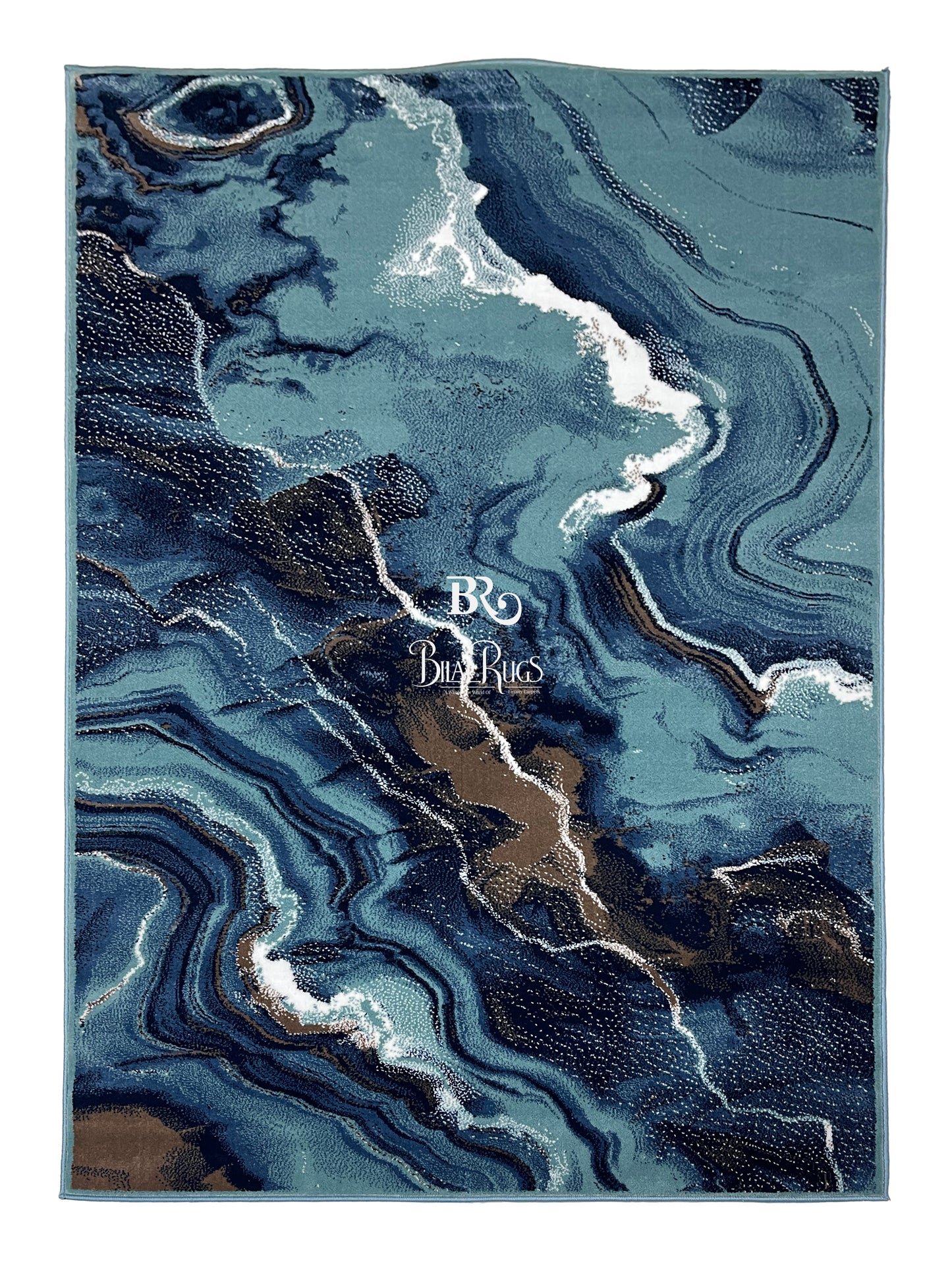 Modern polypropylene Rug,back woven(Article-6777-Feroze )
Size : 5ft width  x 7.3ft length (150cm x 220cm)