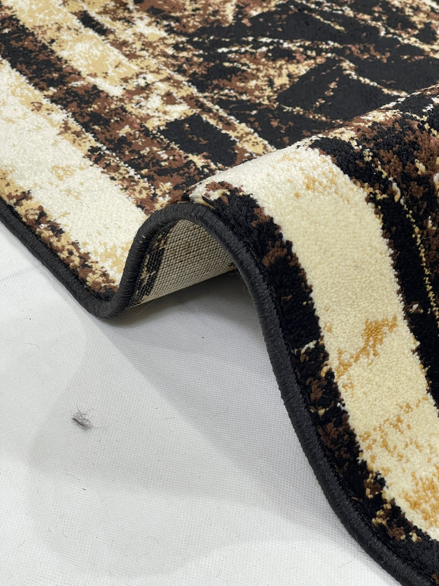 Modern polypropylene Rug,back woven(Article-663-Black)
