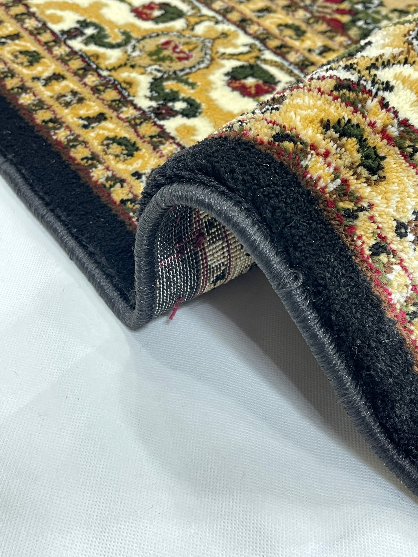 Persian polypropylene Rug,back woven(Article-28-Black)