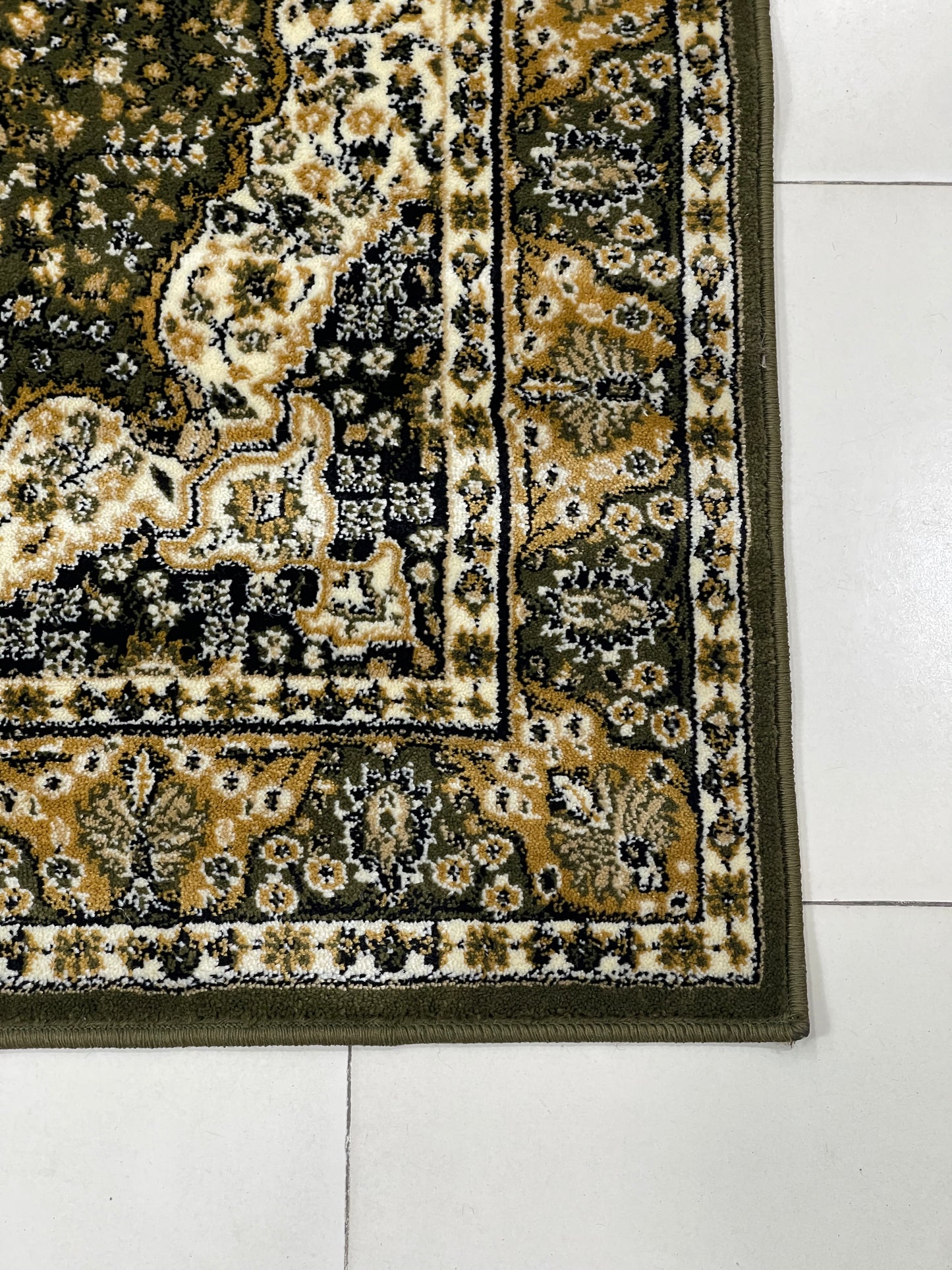 Persian  Polypropylene Rug,back woven(Article-25-Green)