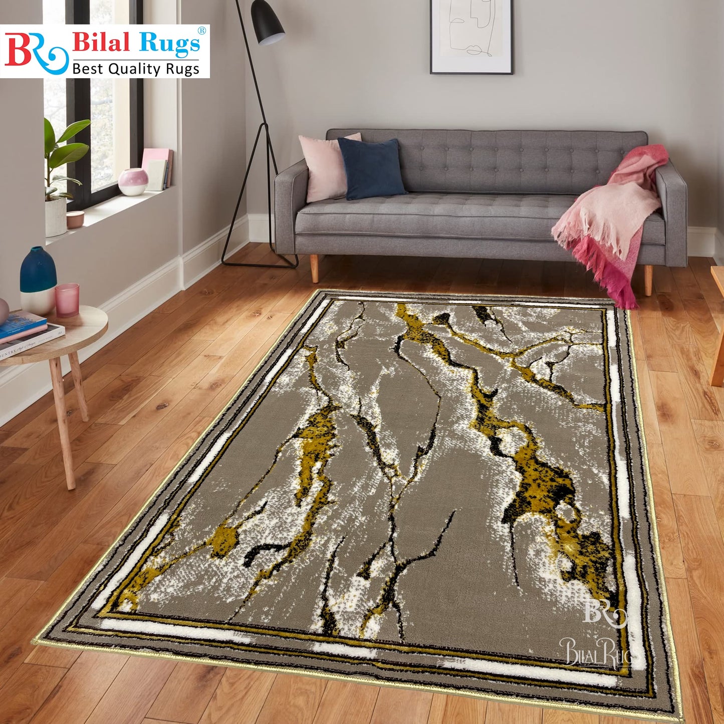 Polyester Silk Woven Rug.(Article-1451-Beige)
Size : 3 ft width x 5 ft length ( 100cm x 150cm)