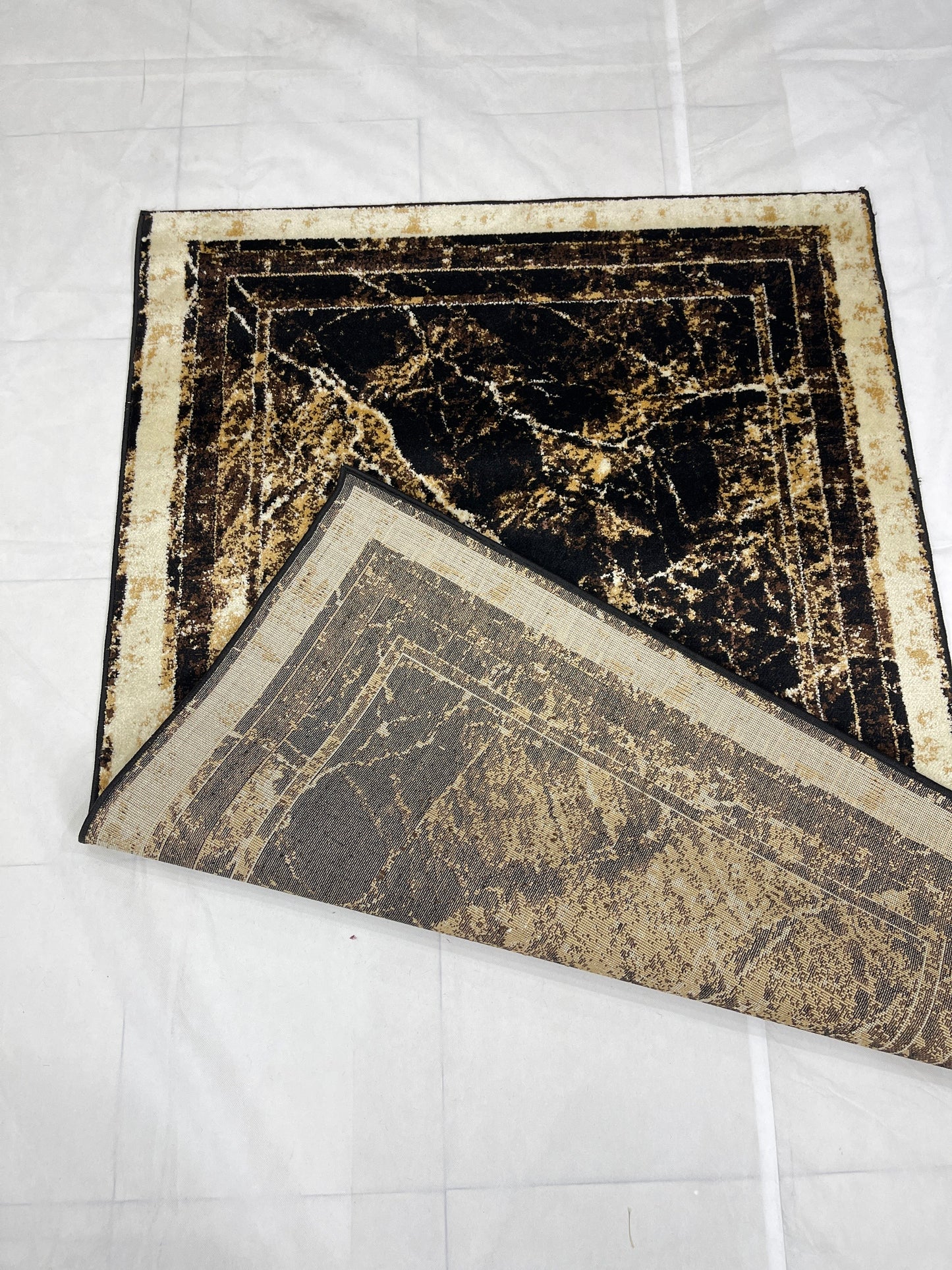 Modern polypropylene Rug,back woven(Article-663-Black)
