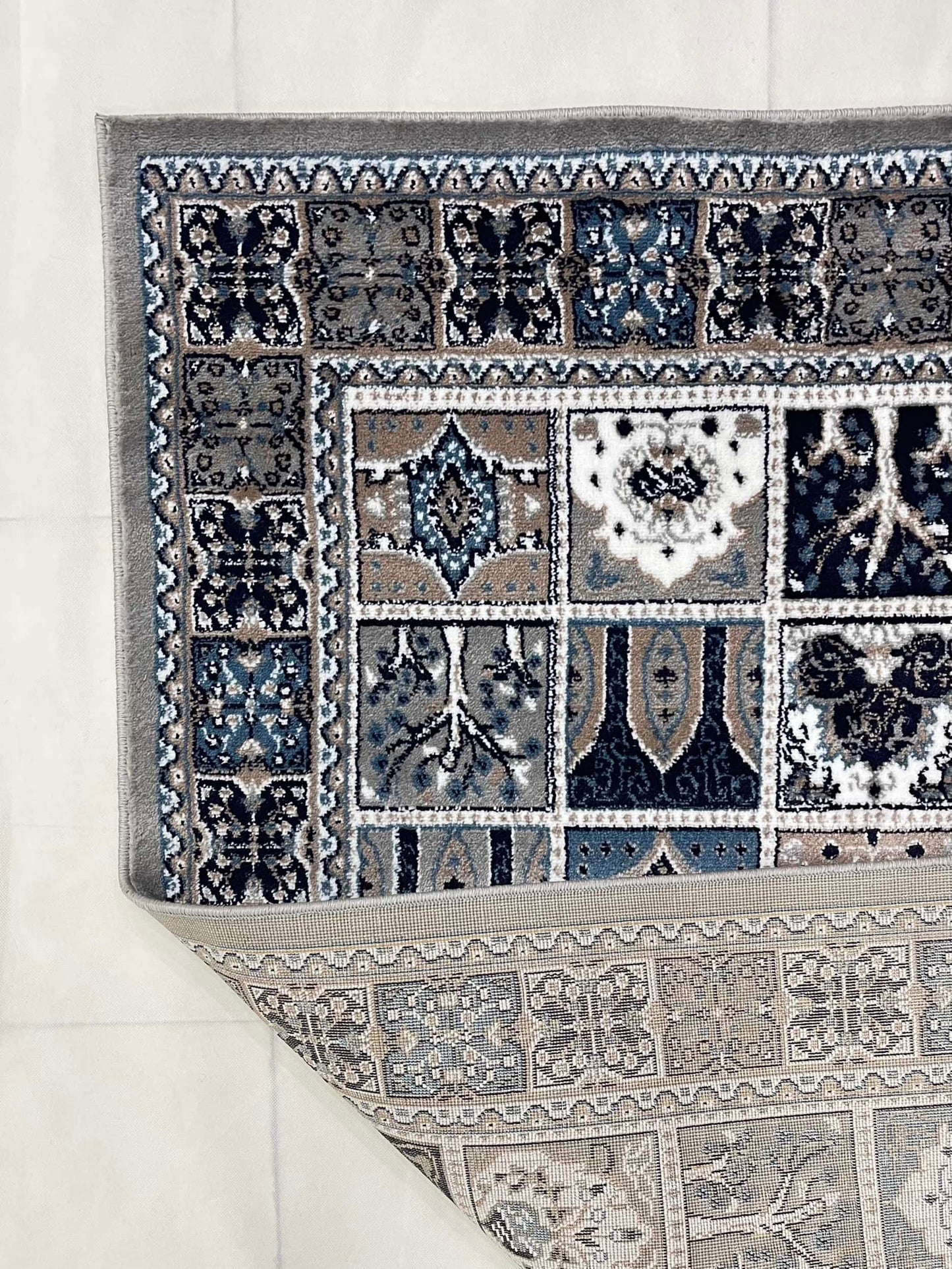 Persian Polypropylene Rug,back woven(Article-297-Grey)