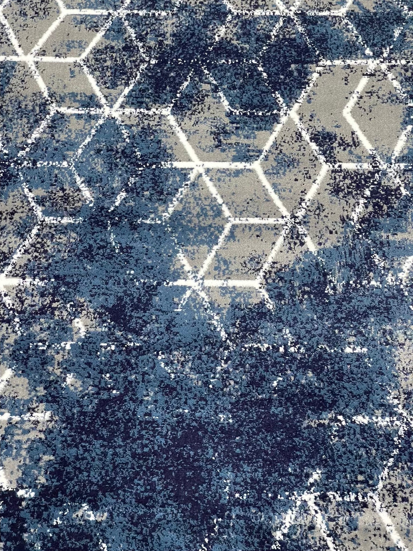 Modern polypropylene Rug,back woven(Article-1212-Blue)
