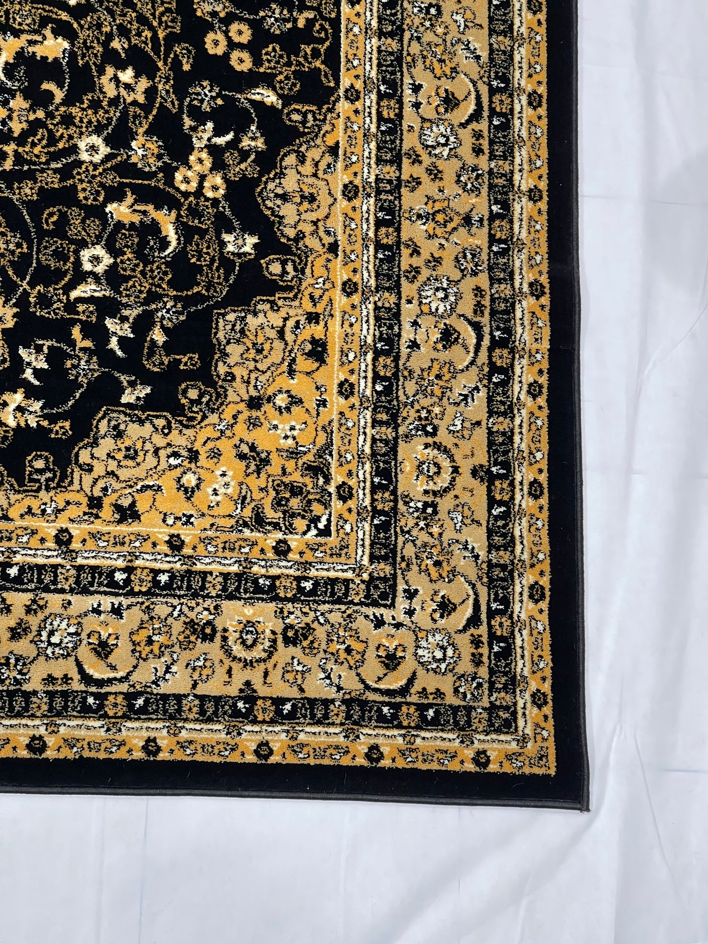 Persian polypropylene Rug,back woven(Article-19-Black)
Size : 6.6 ft width x 9.6 ft length (200cm x 290cm)