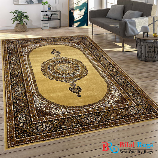 Persian polypropylene Rug,back woven(Article-22-Beige)