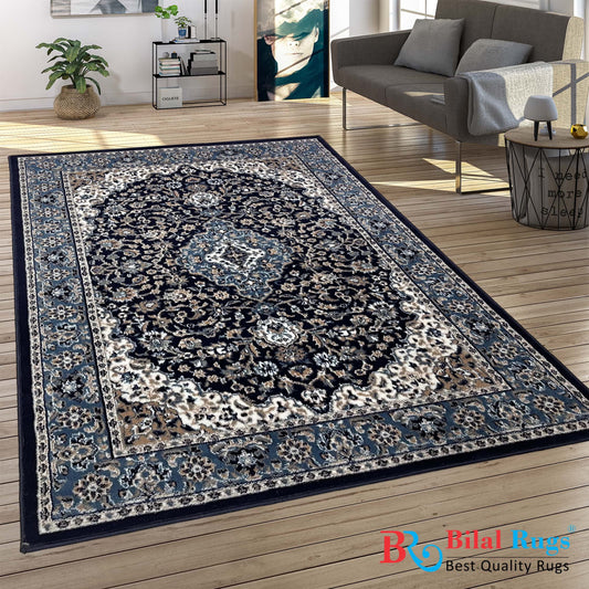 Persian polypropylene Rug,back woven(Article-01-Blue )
Size : 5ft width  x 7.3ft length (150cm x 220cm)