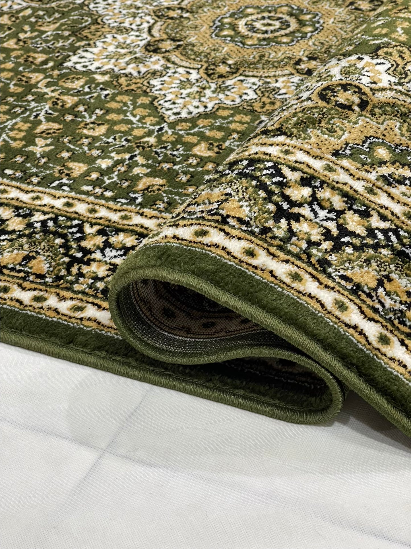 Persian Polypropylene Rug,back woven(Article-04-Green)