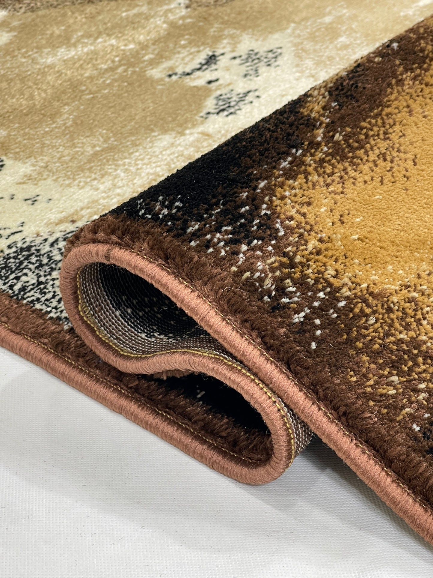 Modern polypropylene Rug,back woven(Article-663-Brown)