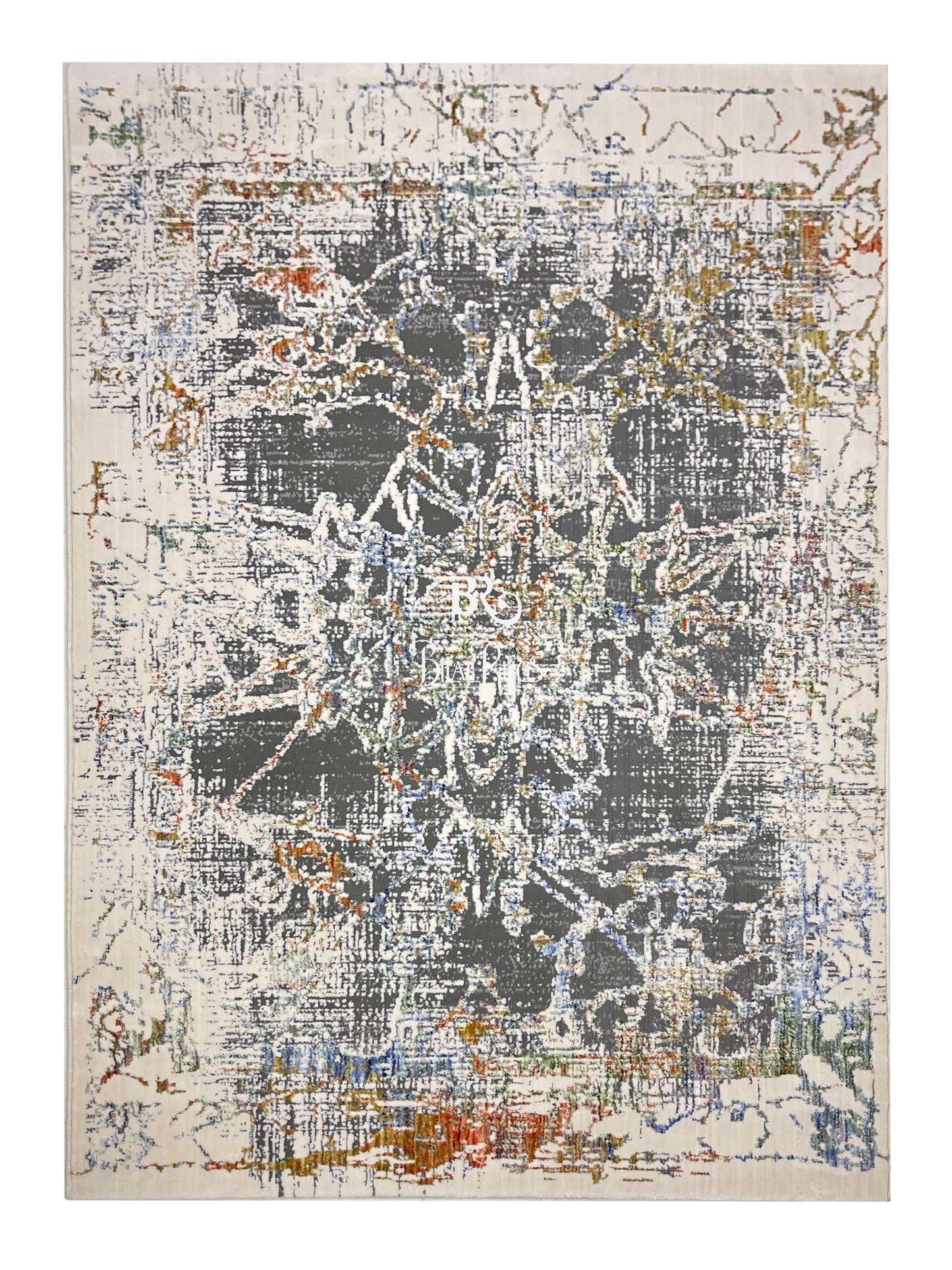 Irani viscose Rug , Woven Back Article-315-Multi Size : 3 ft width x 5 ft length (100 cm x 150cm)