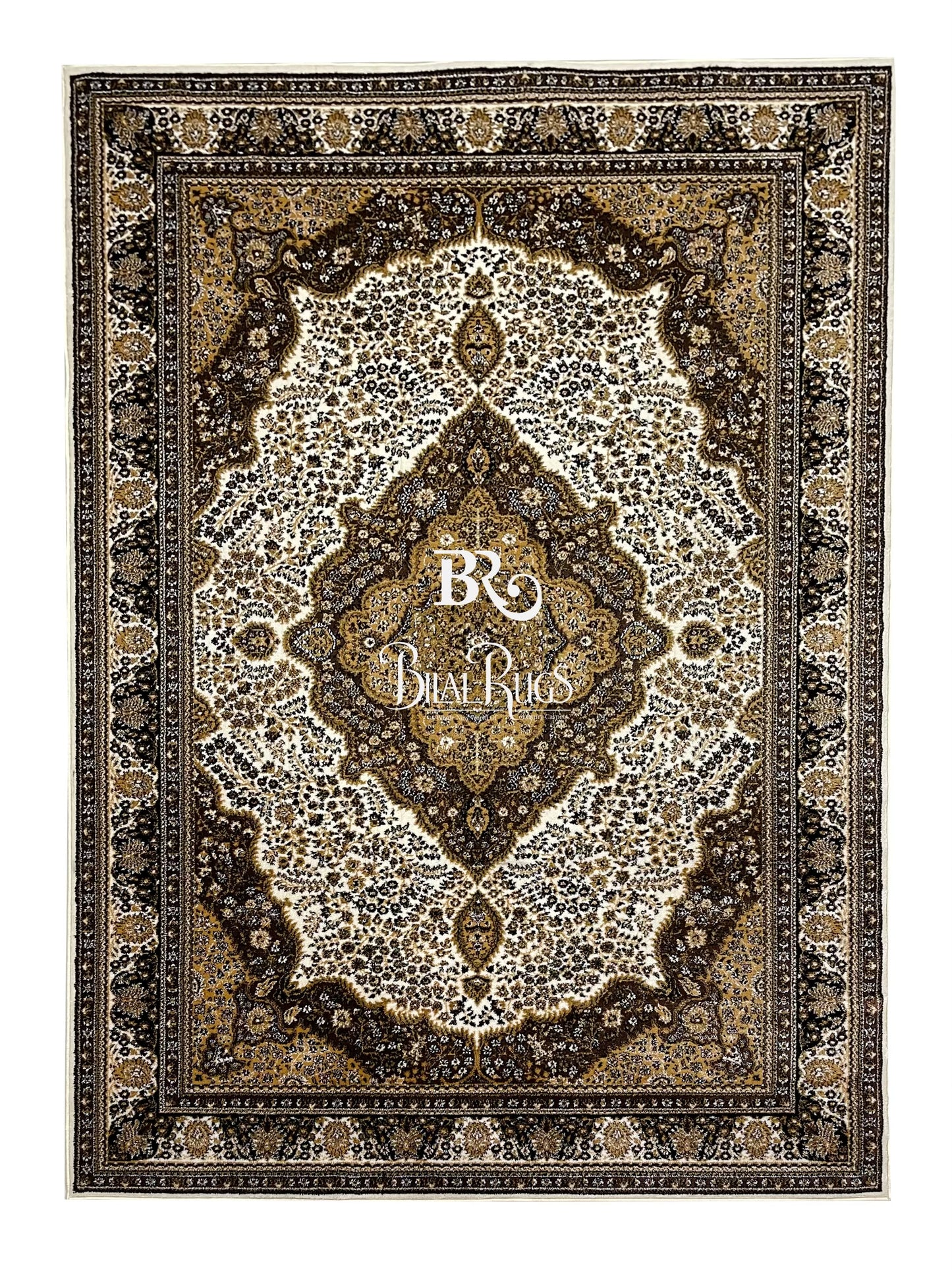 Persian polypropylene Rug,back woven(Article-25-Off white)