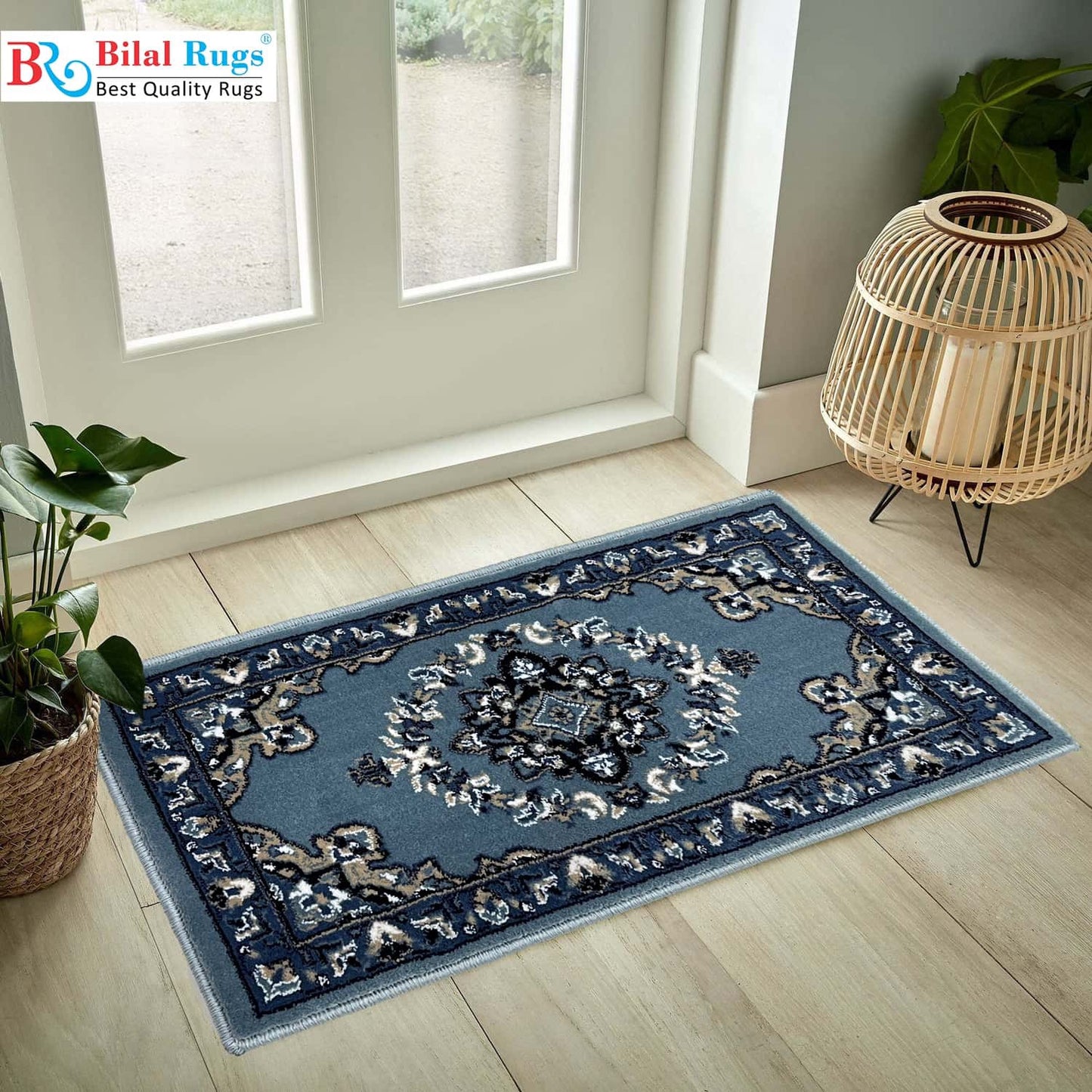 Blue Polypropylene Woven Door Mat.
Size : 40 cm x 75 cm