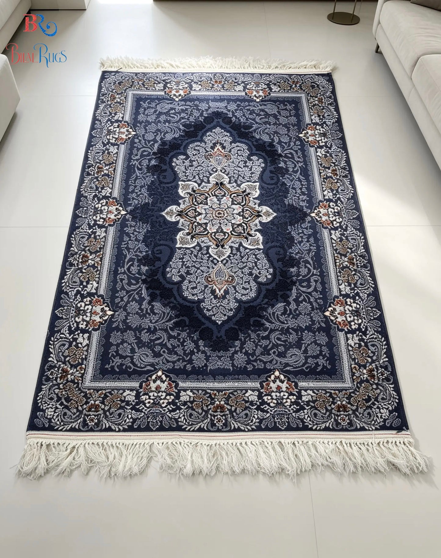Irani  Acrylic 700 Reeds
Article -202-Blue
Size : 3 ft width x 5 ft length (100cm x 150cm)